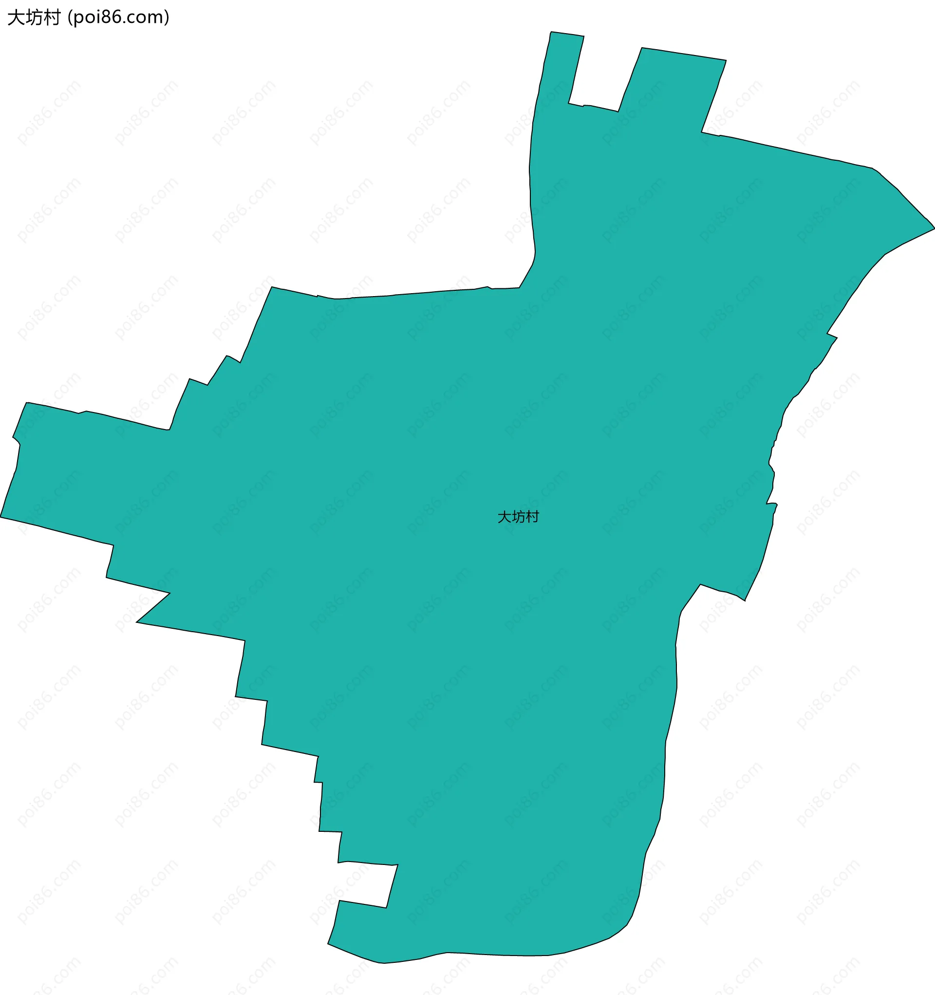 大坊村边界地图