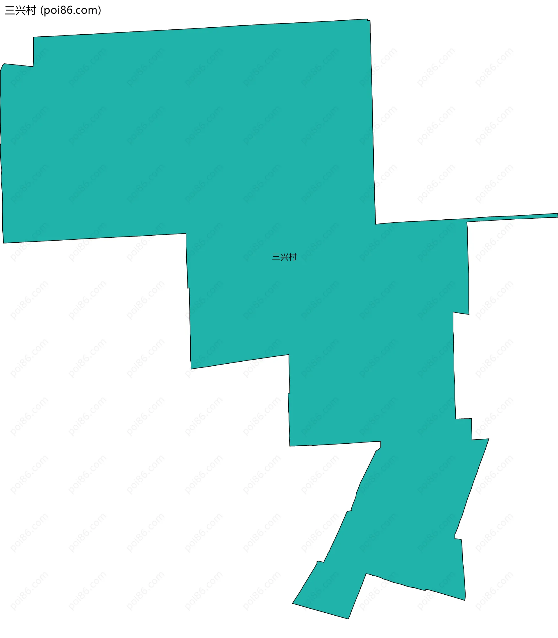 三兴村边界地图