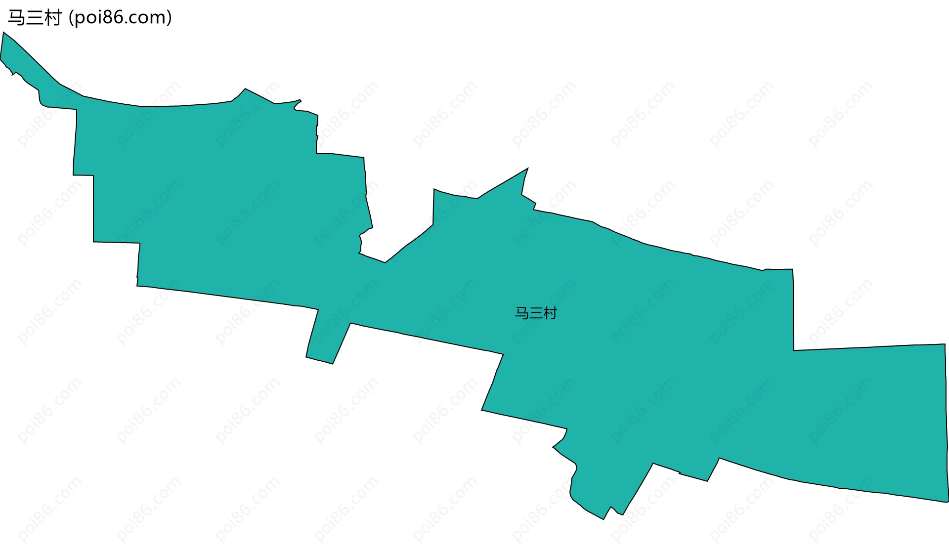 马三村边界地图