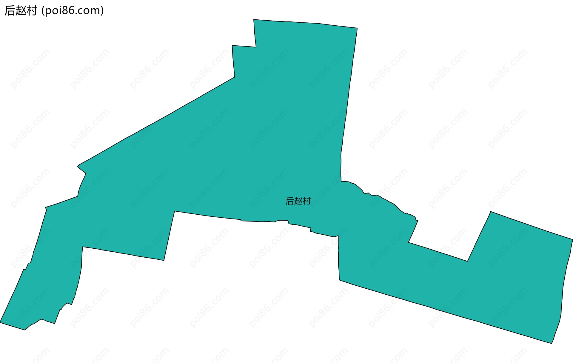 后赵村边界地图