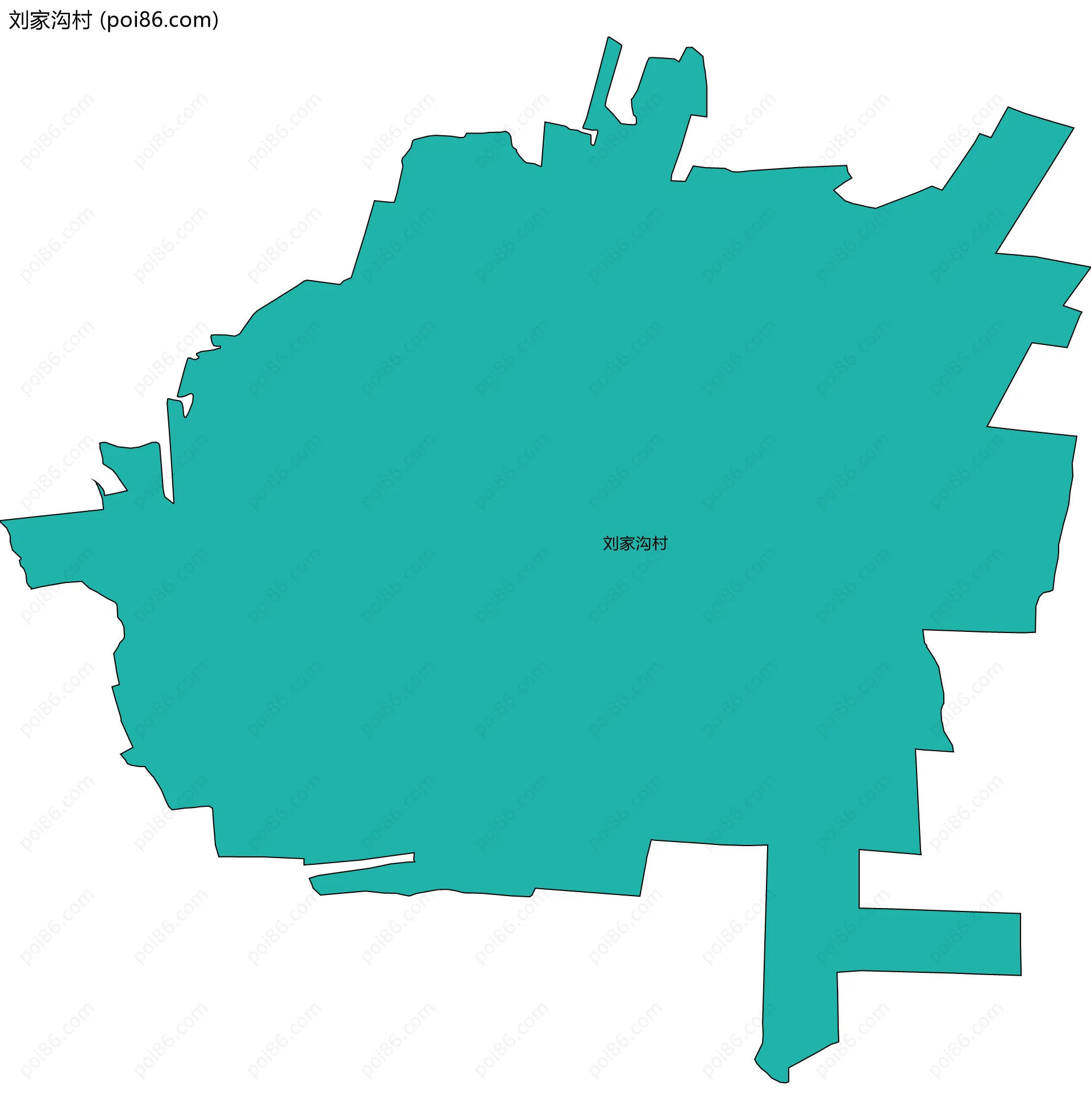 刘家沟村边界地图