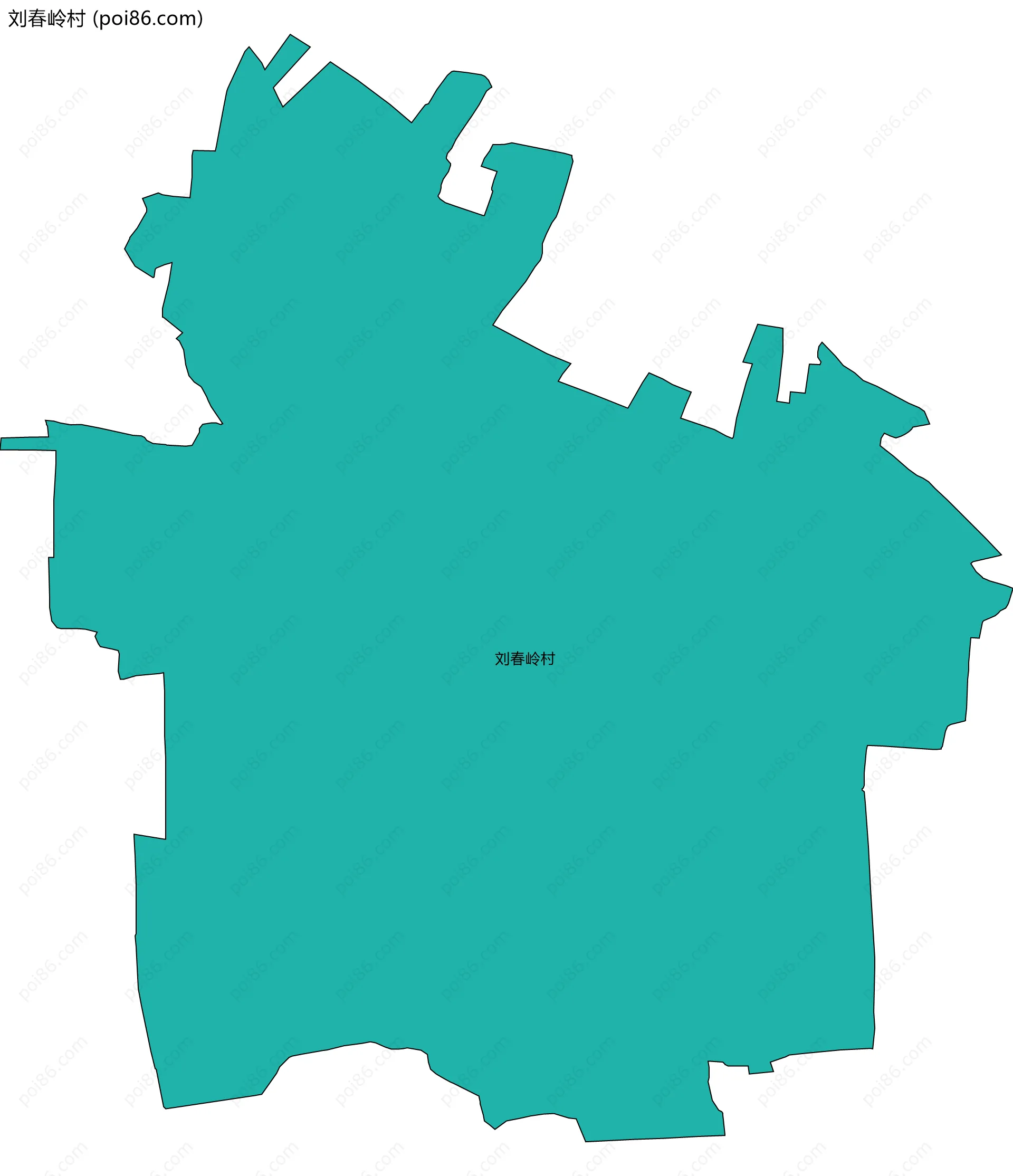刘春岭村边界地图