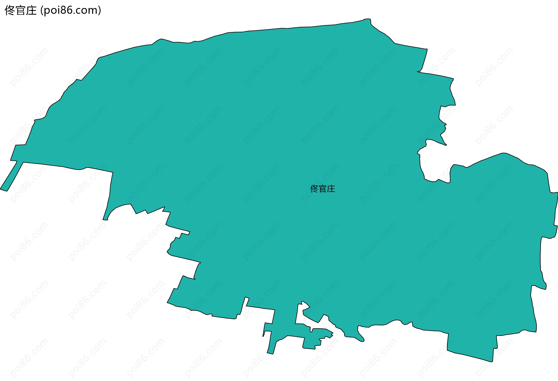佟官庄边界地图