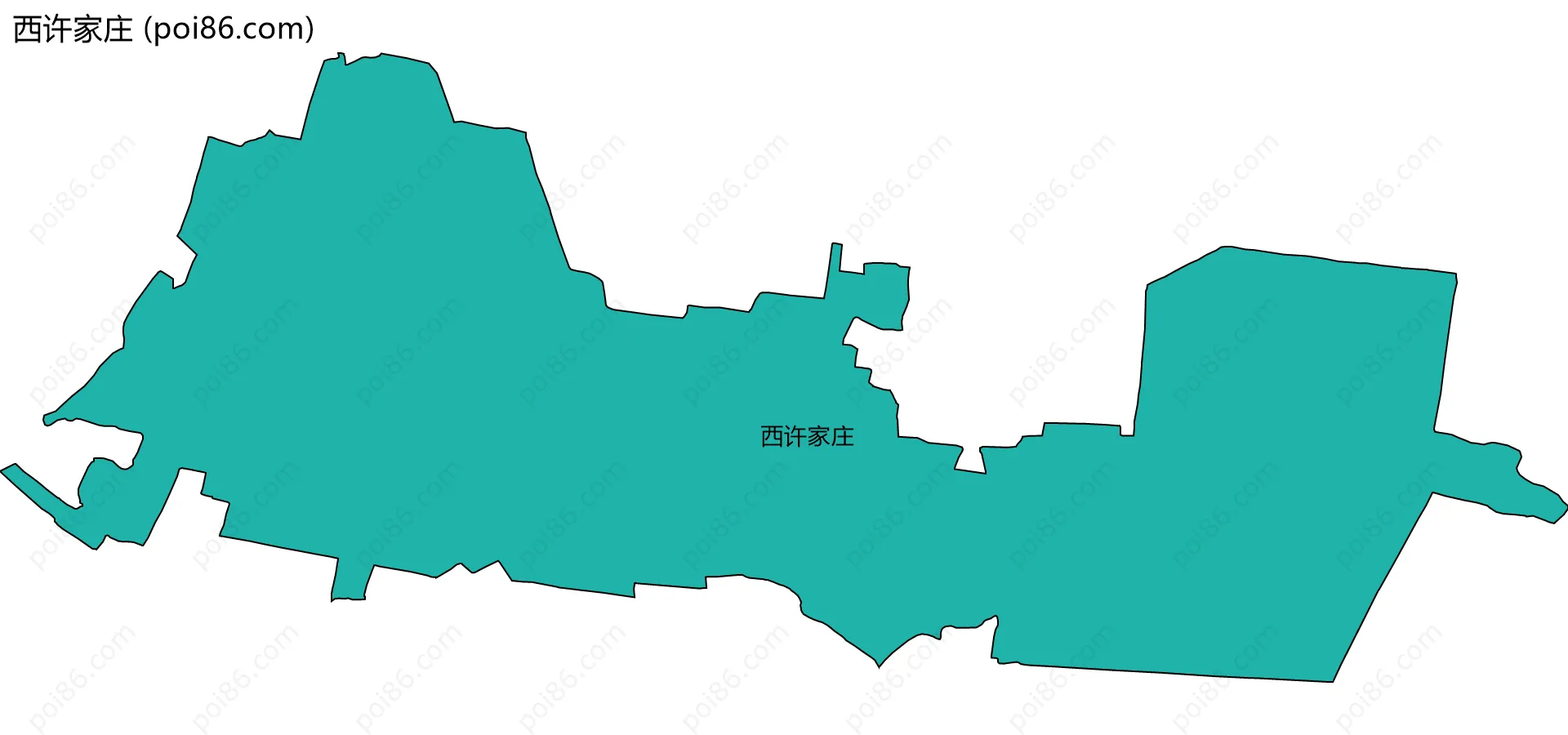 西许家庄边界地图