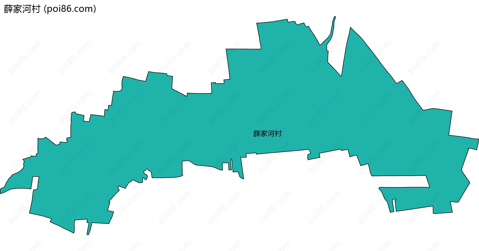 薛家河村边界地图