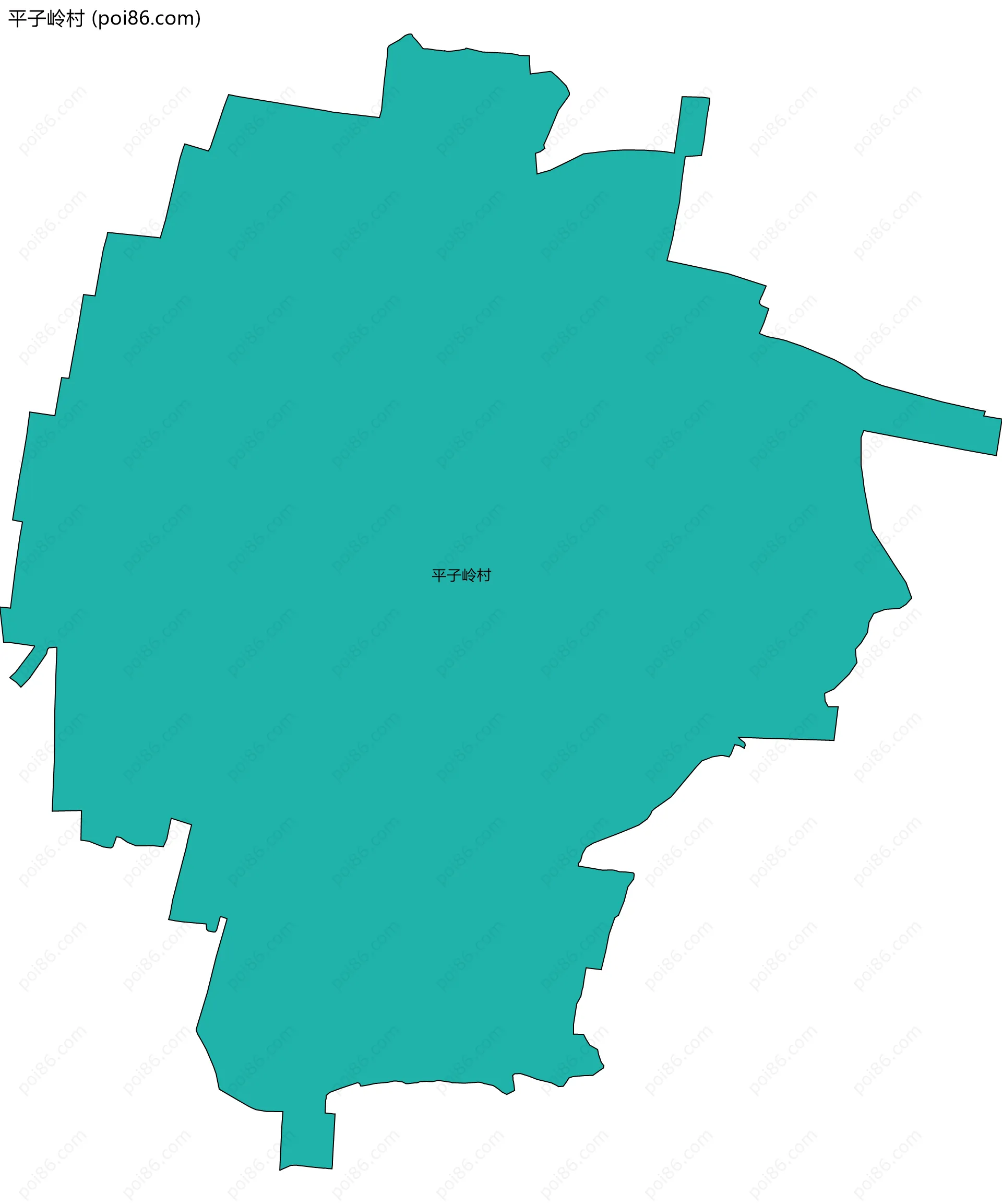 平子岭村边界地图