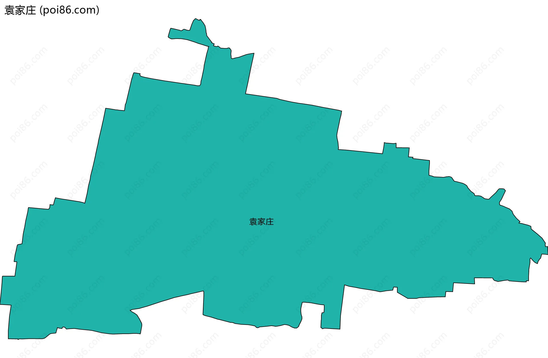袁家庄边界地图