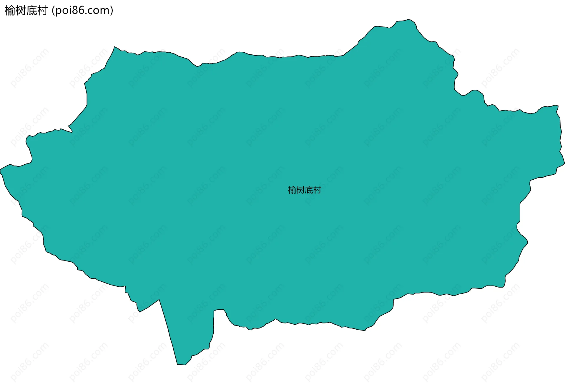 榆树底村边界地图