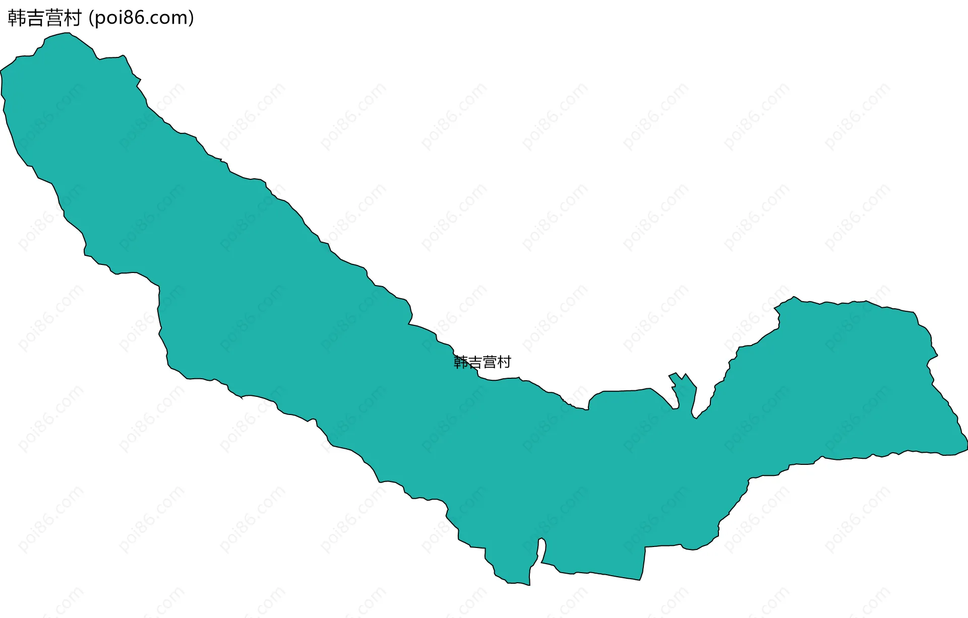韩吉营村边界地图