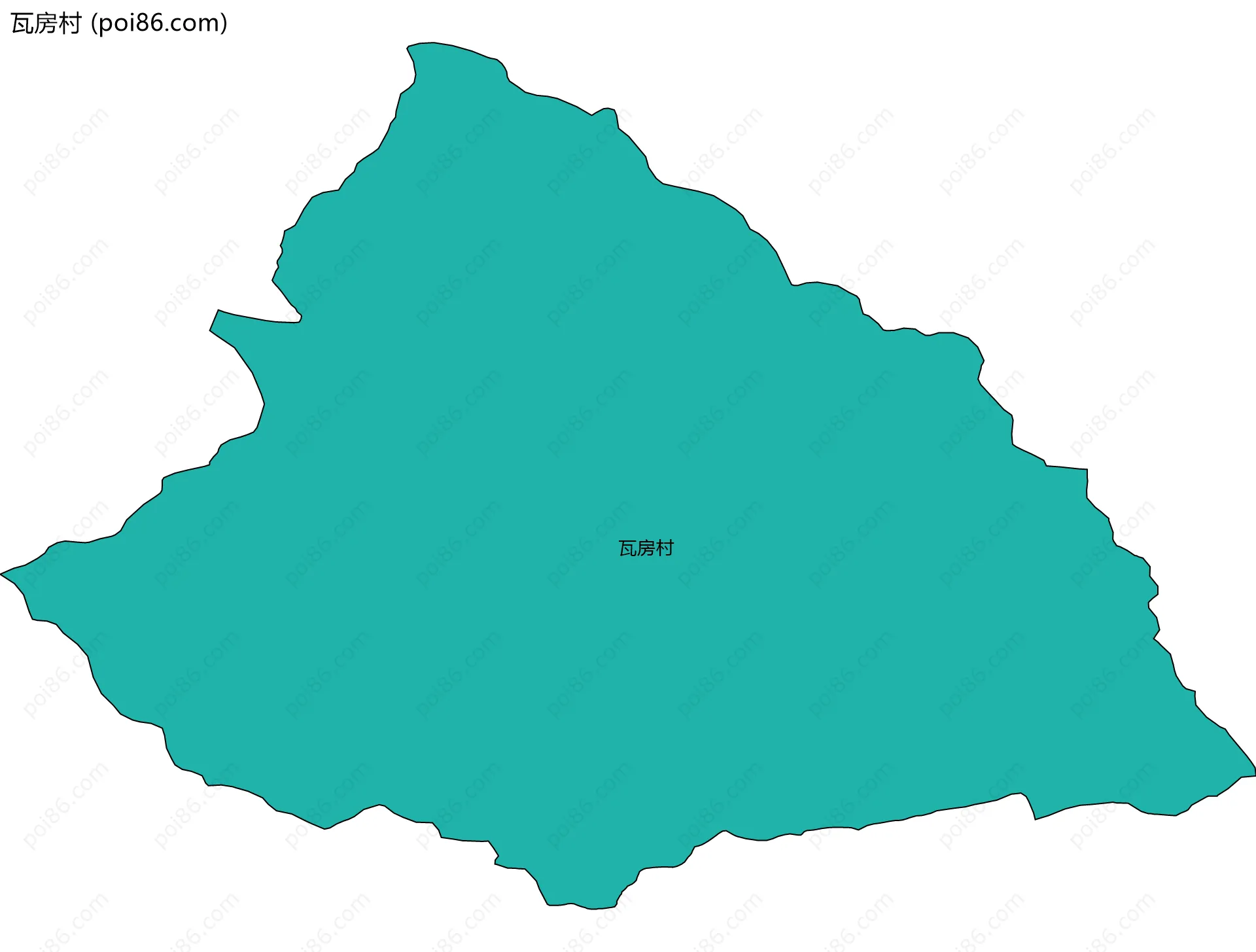 瓦房村边界地图