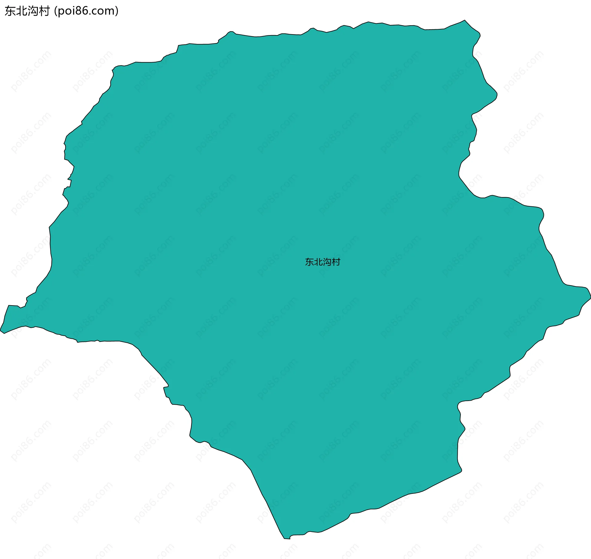 东北沟村边界地图