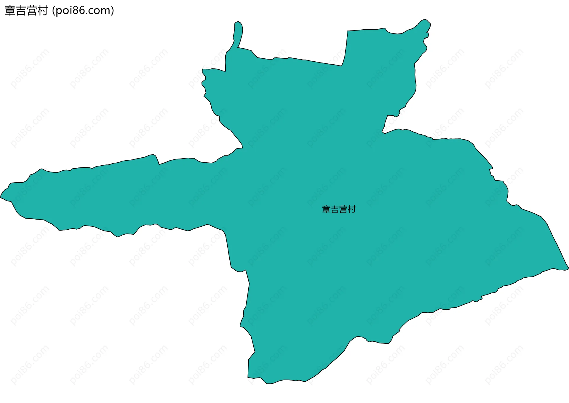 章吉营村边界地图