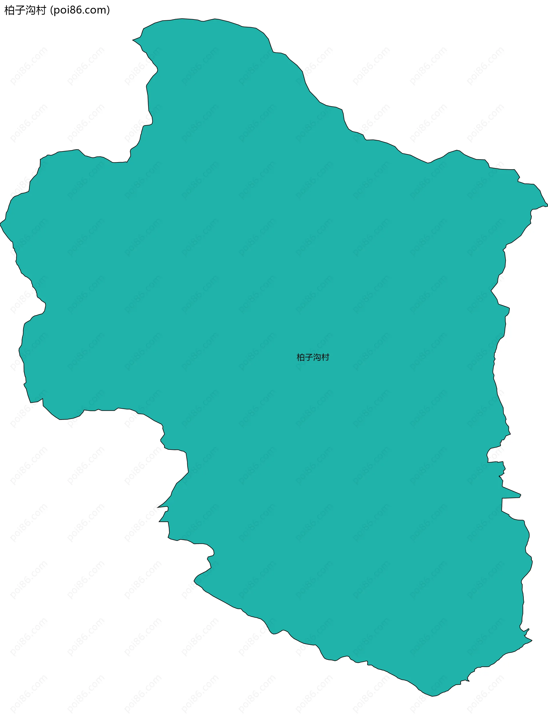 柏子沟村边界地图