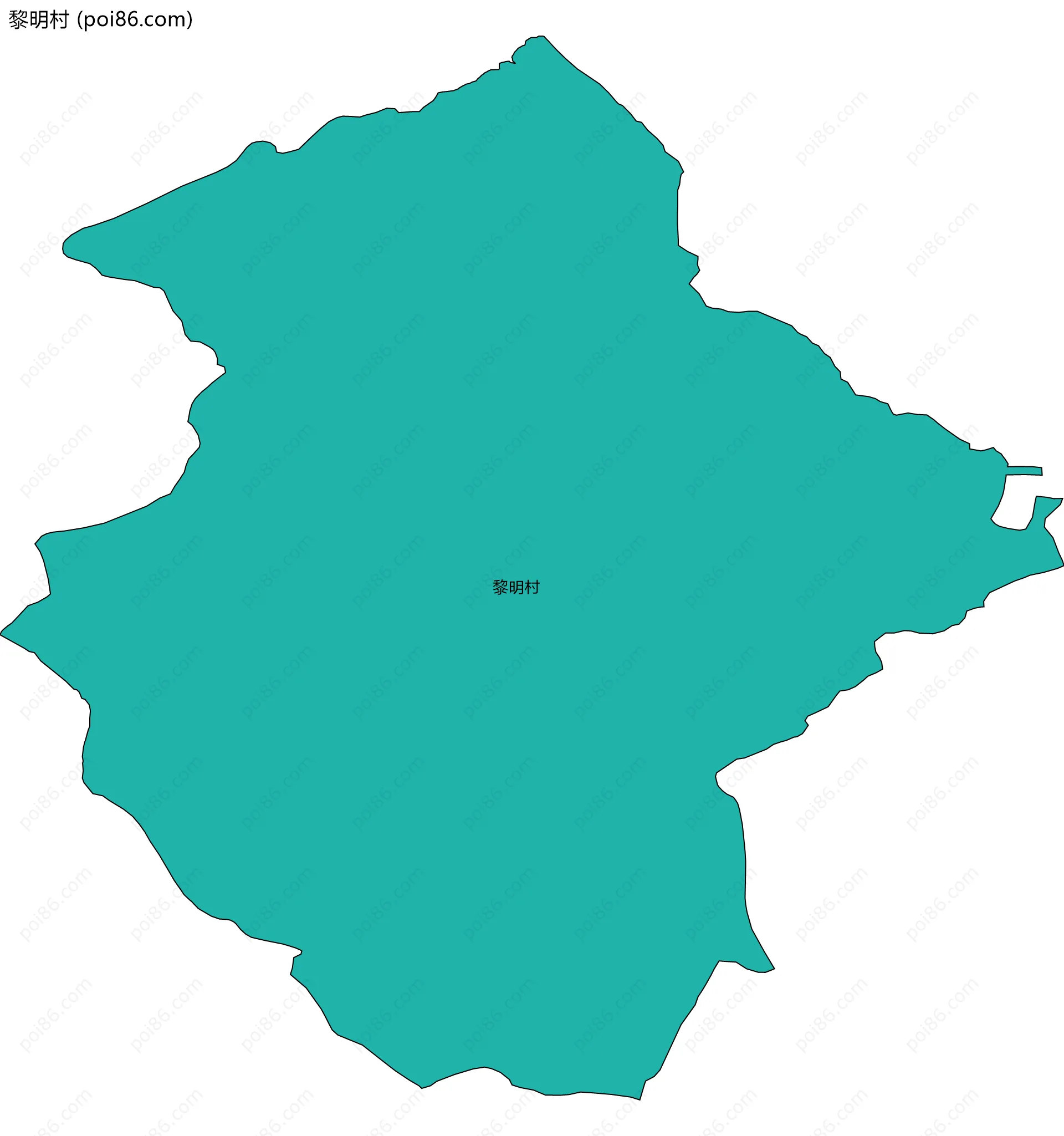 黎明村边界地图