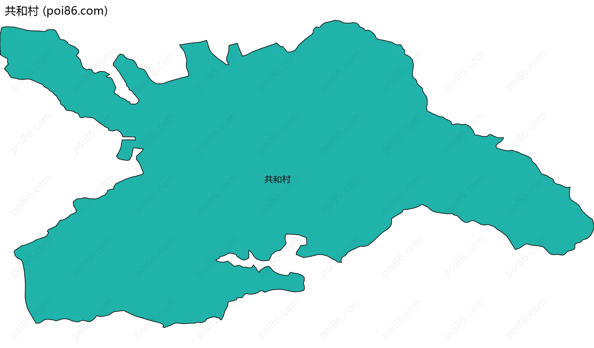 共和村边界地图