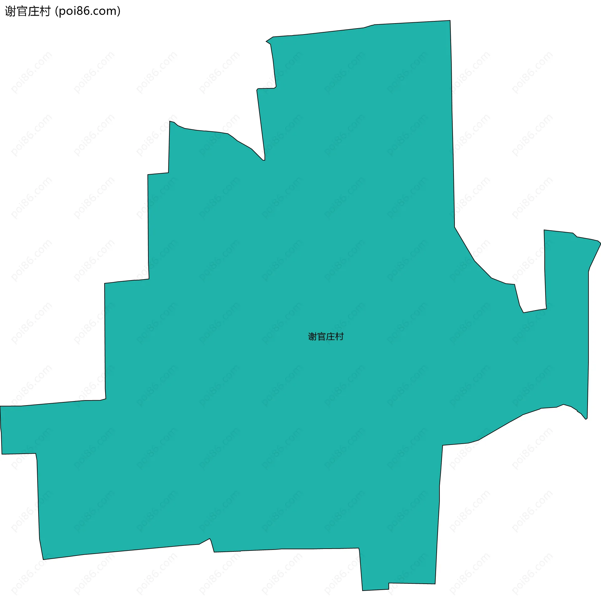 谢官庄村边界地图