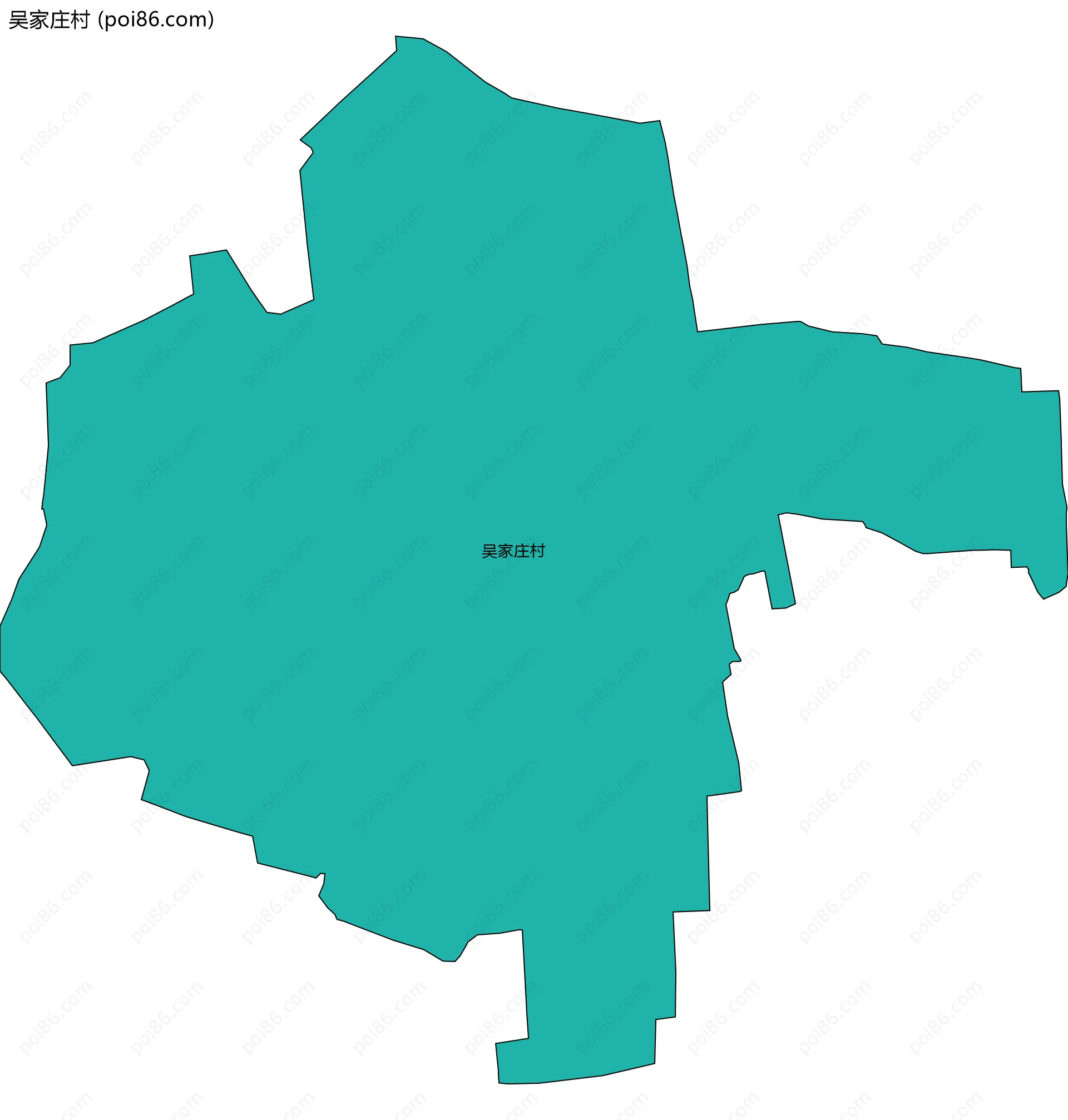 吴家庄村边界地图
