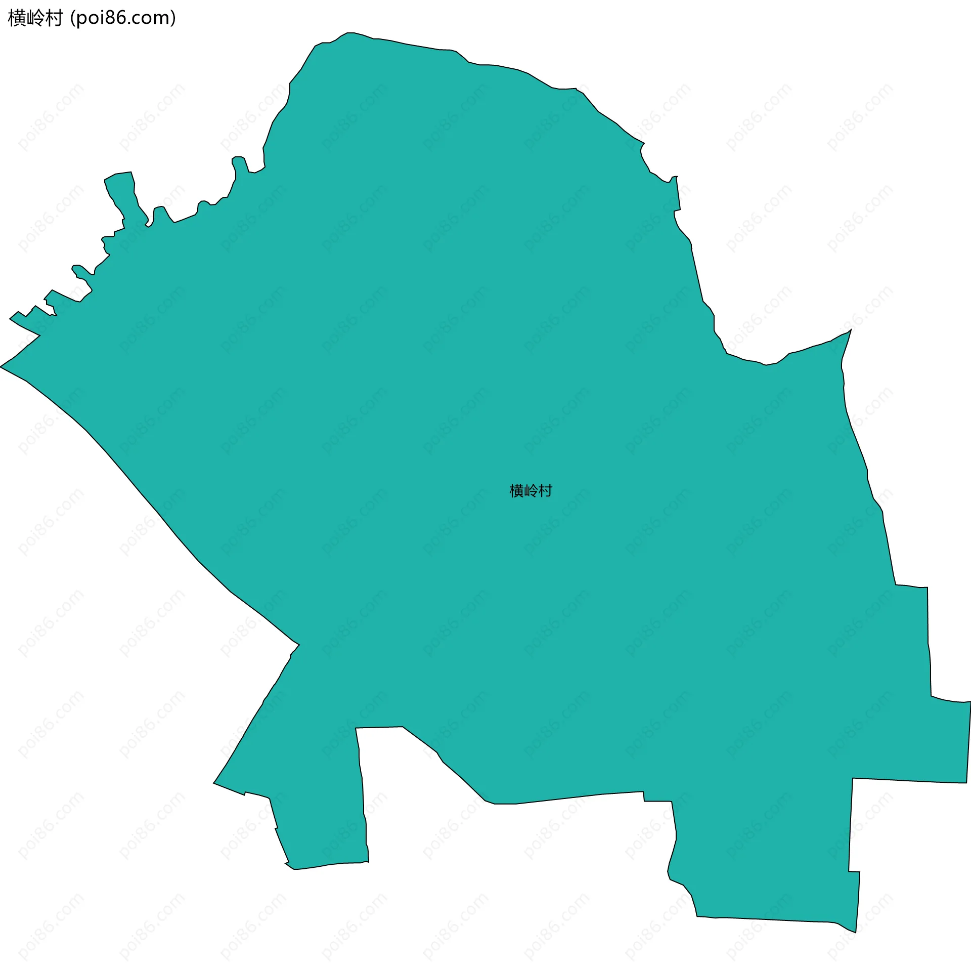 横岭村边界地图