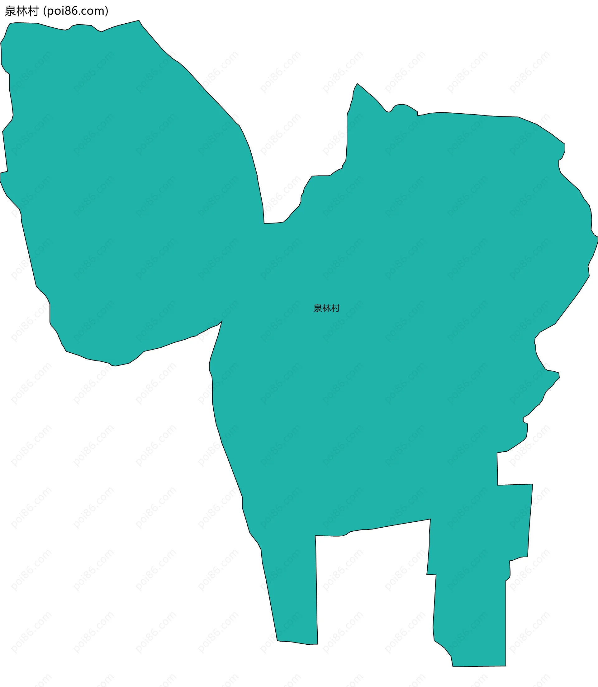 泉林村边界地图