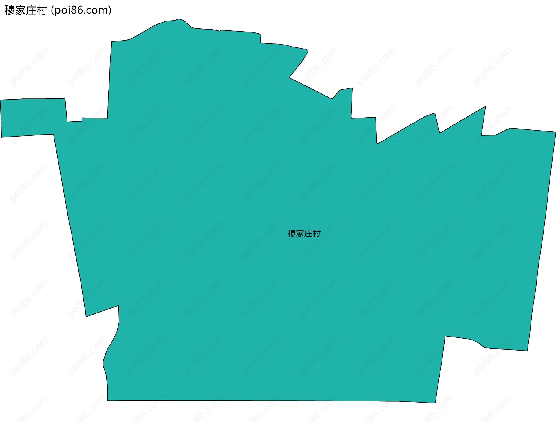 穆家庄村边界地图