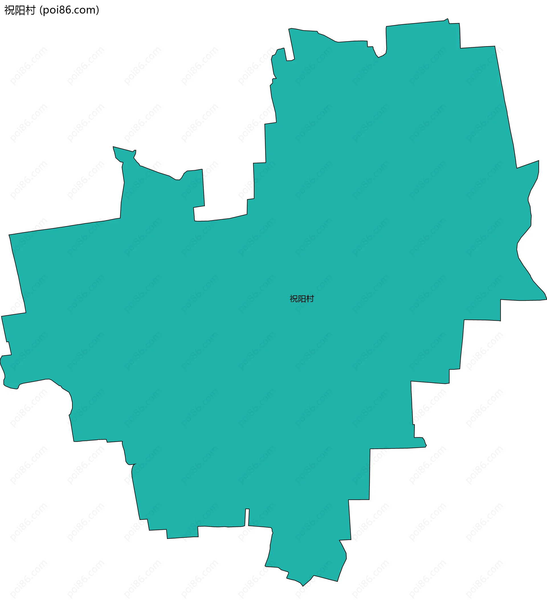 祝阳村边界地图