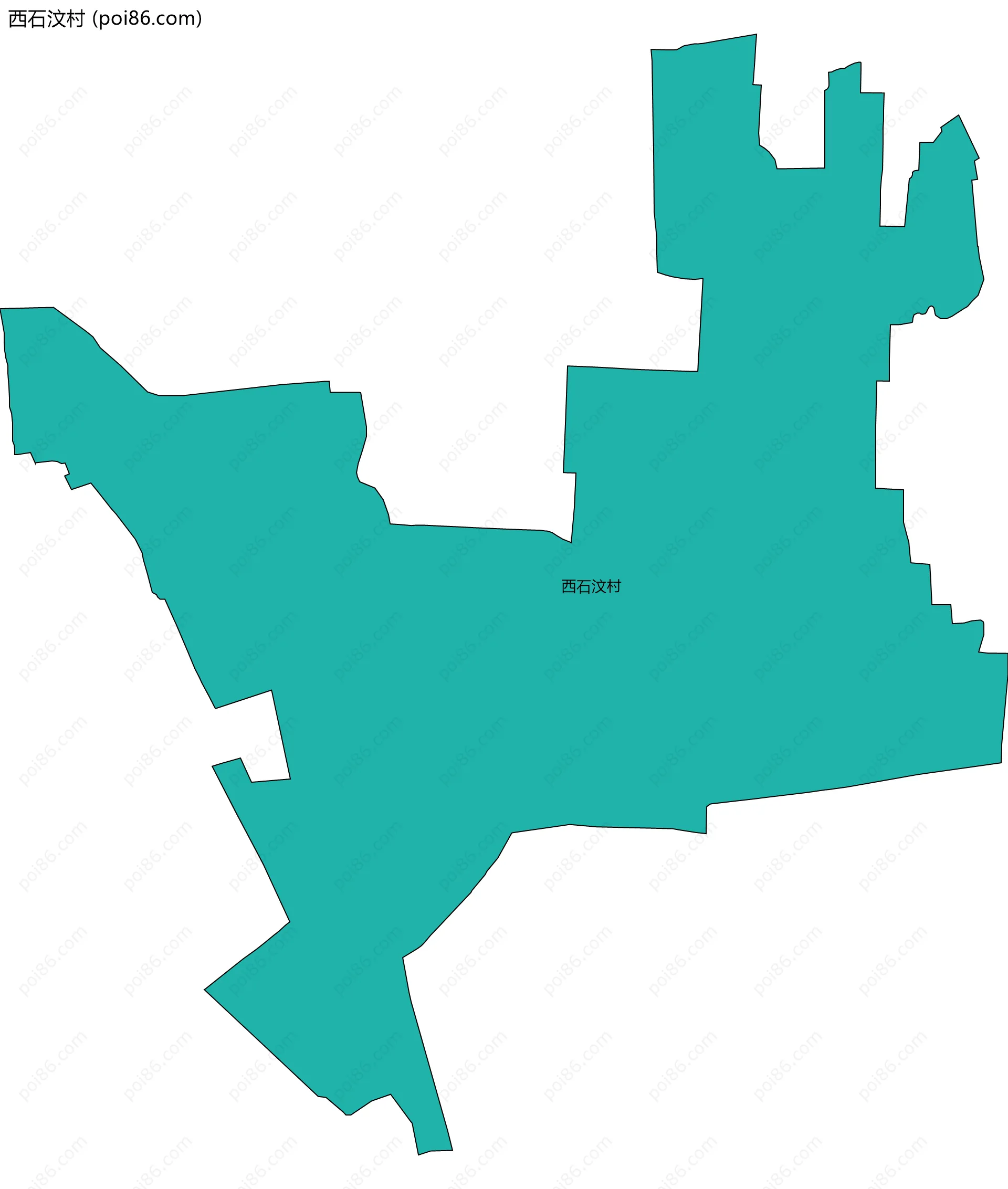 西石汶村边界地图