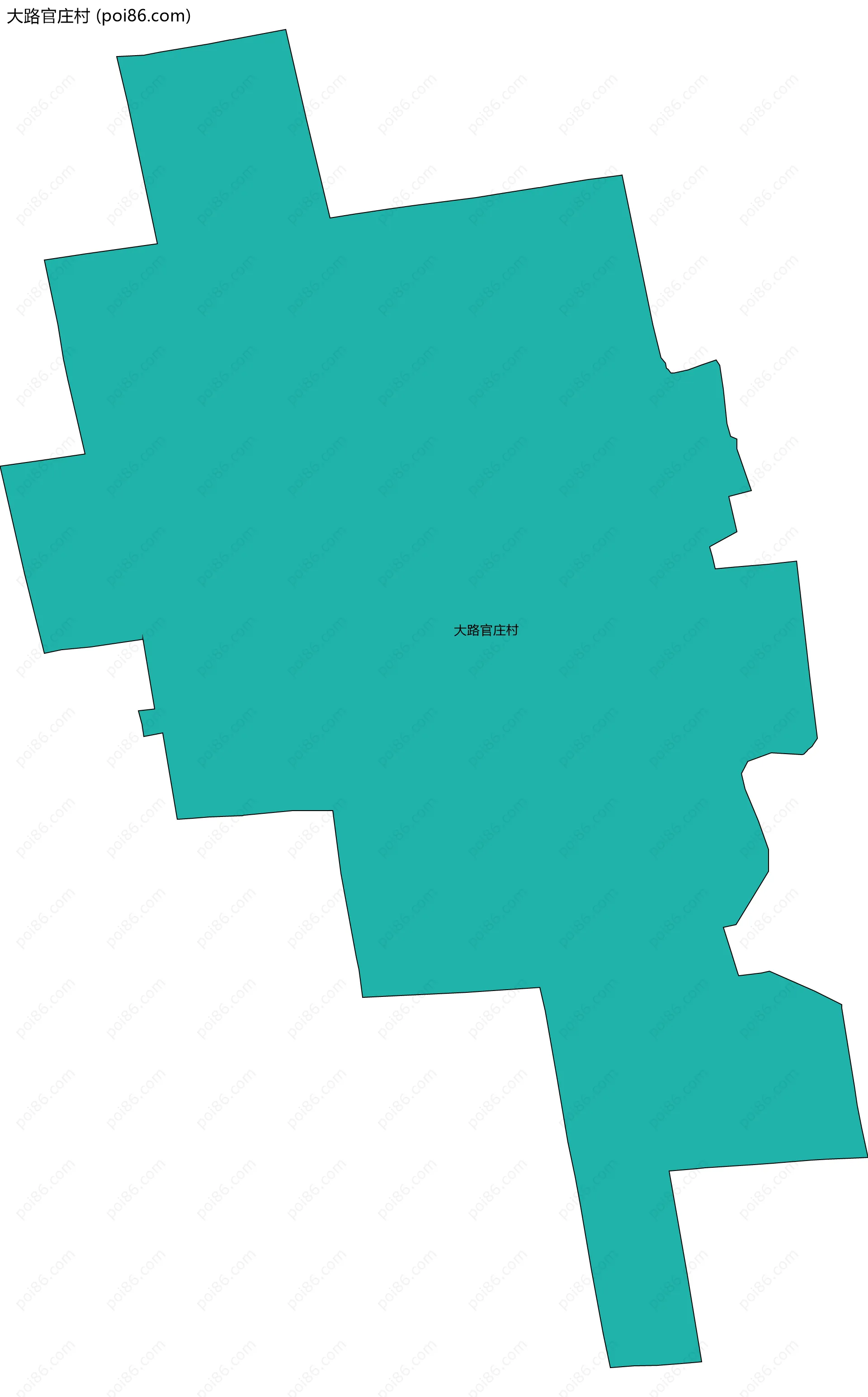 大路官庄村边界地图