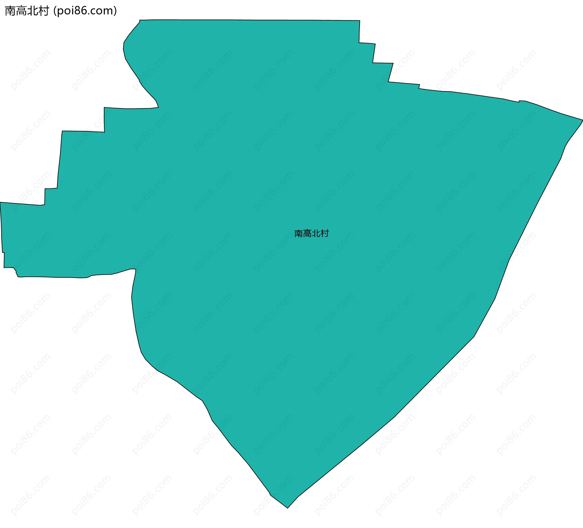 南高北村边界地图