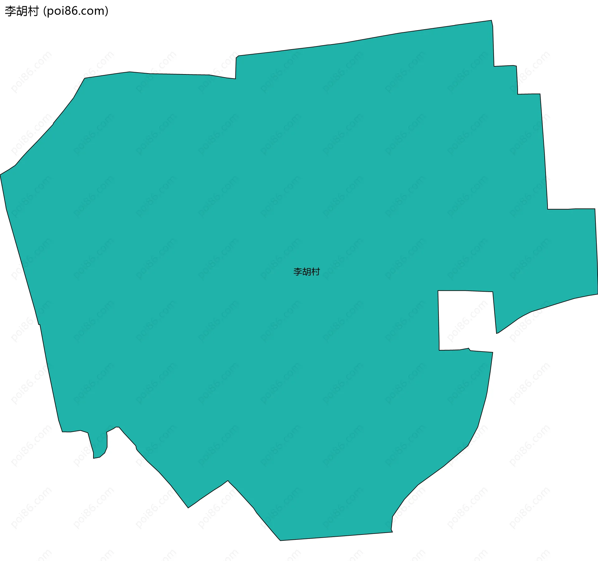 李胡村边界地图