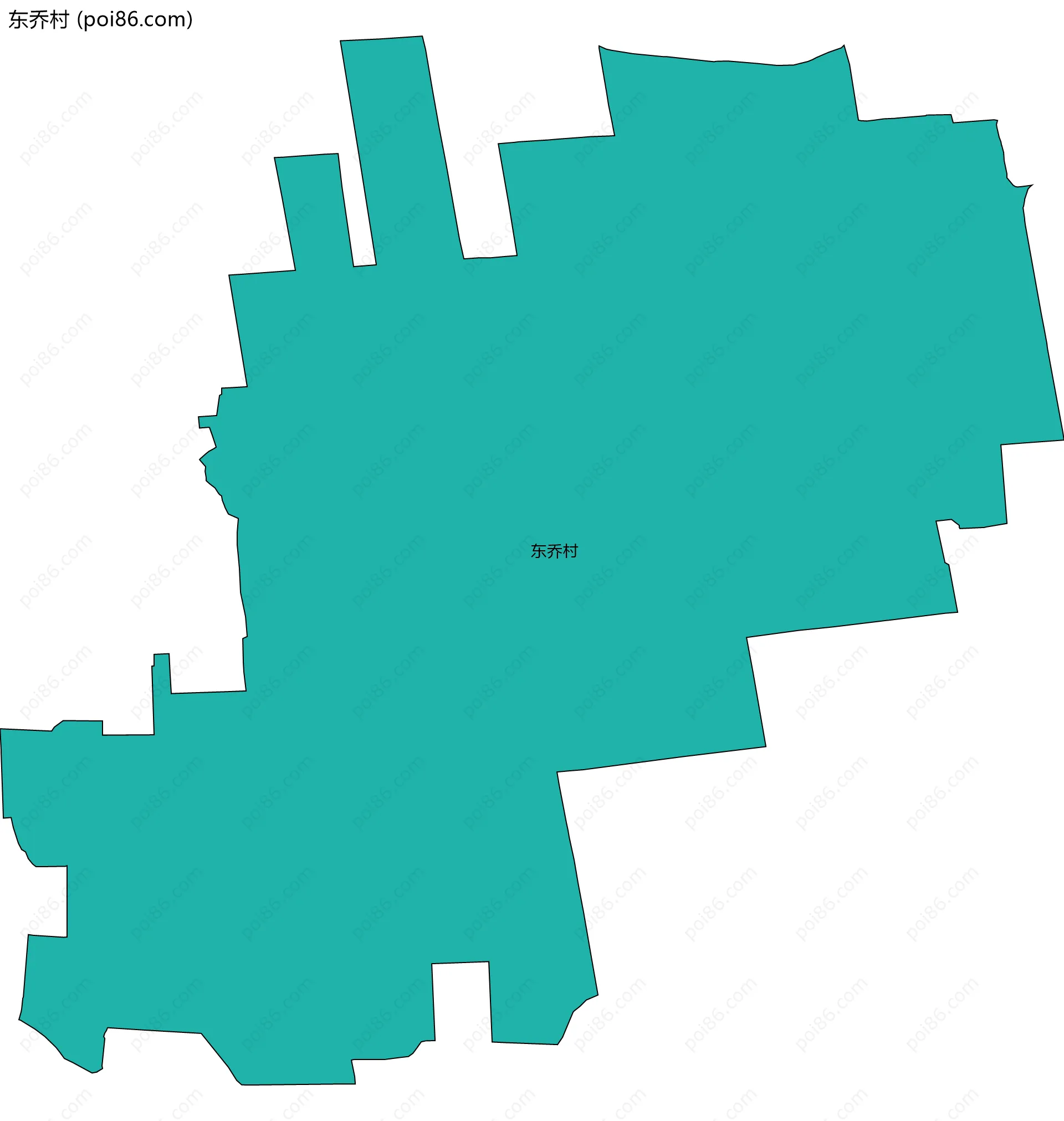 东乔村边界地图