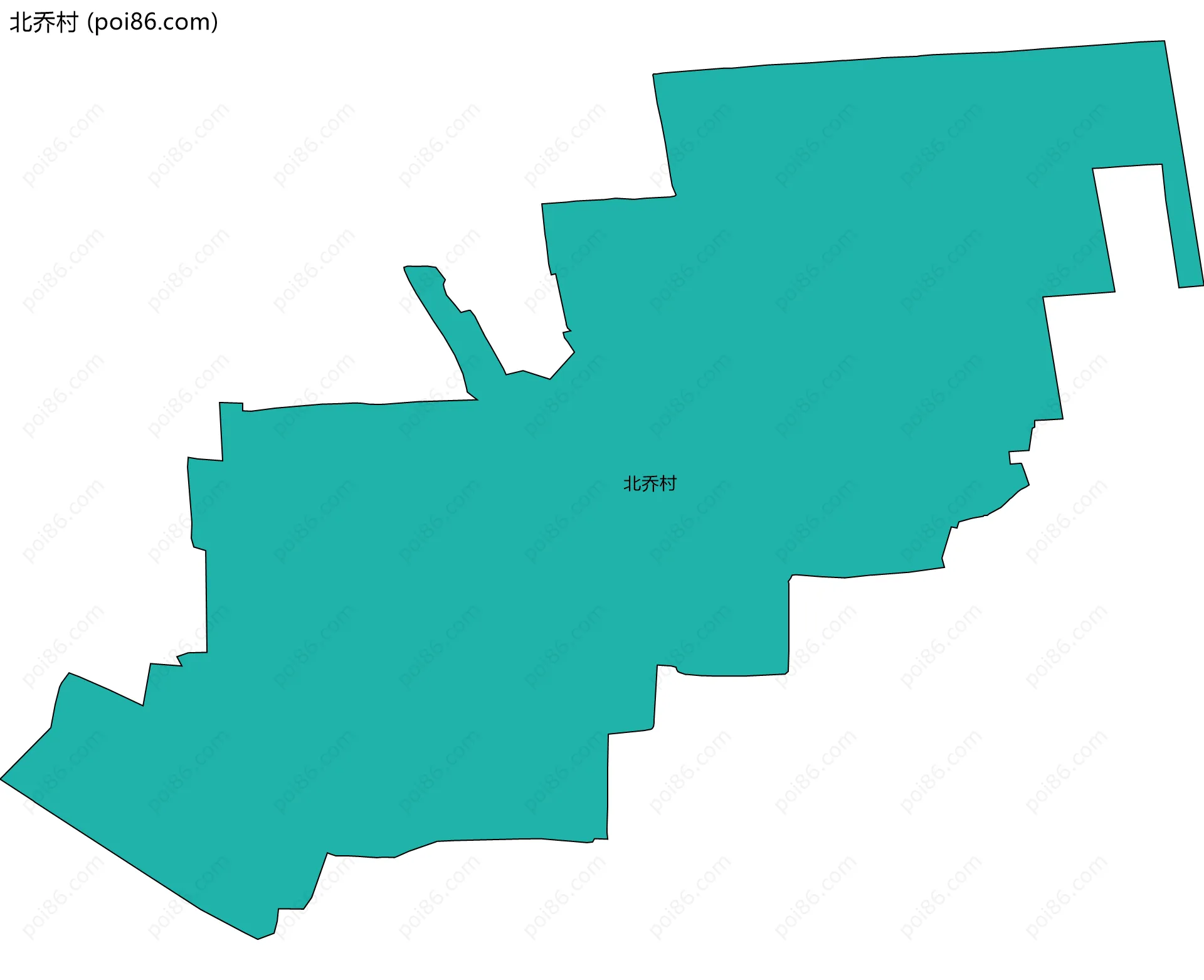 北乔村边界地图