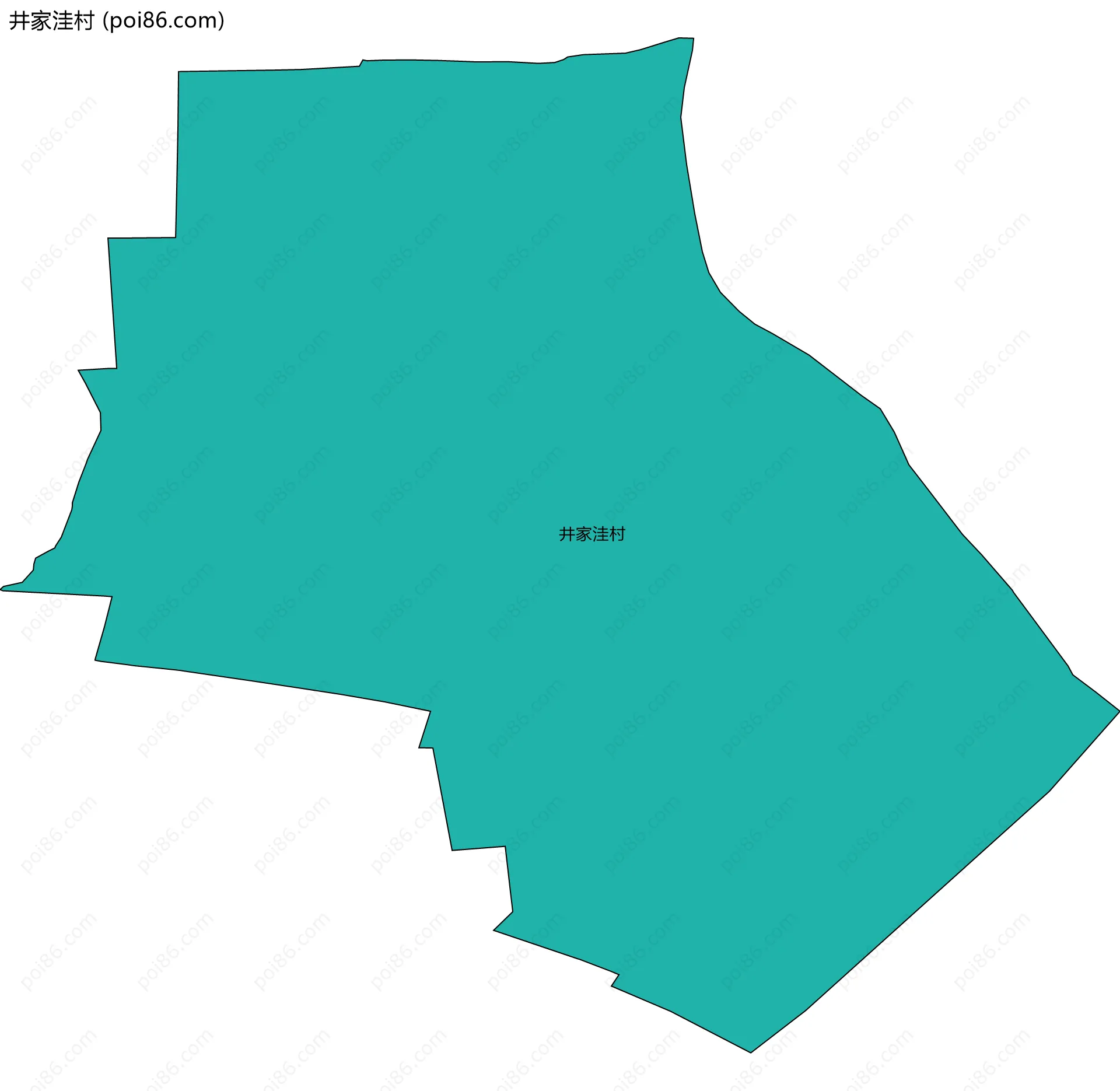 井家洼村边界地图