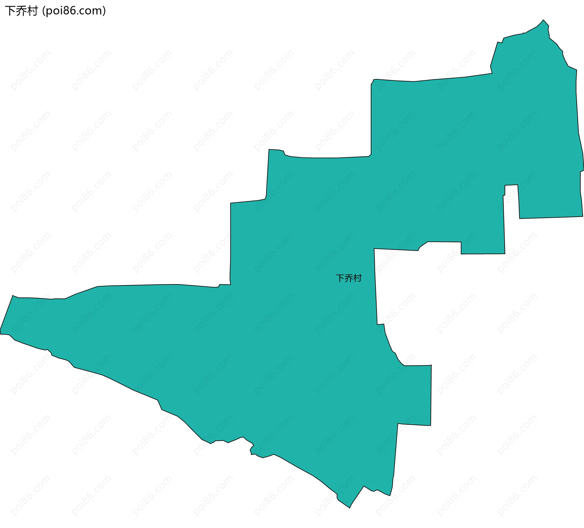 下乔村边界地图