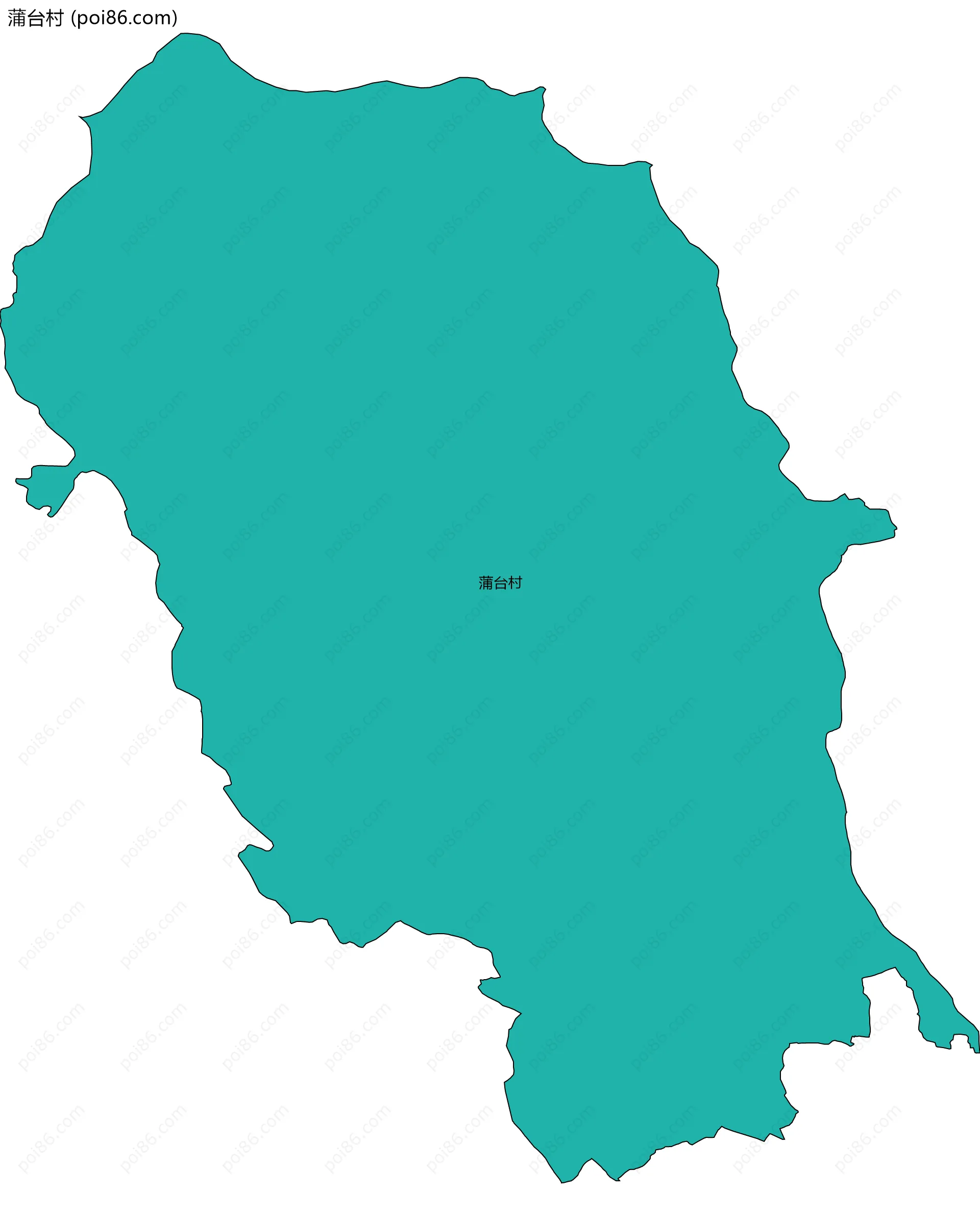 蒲台村边界地图