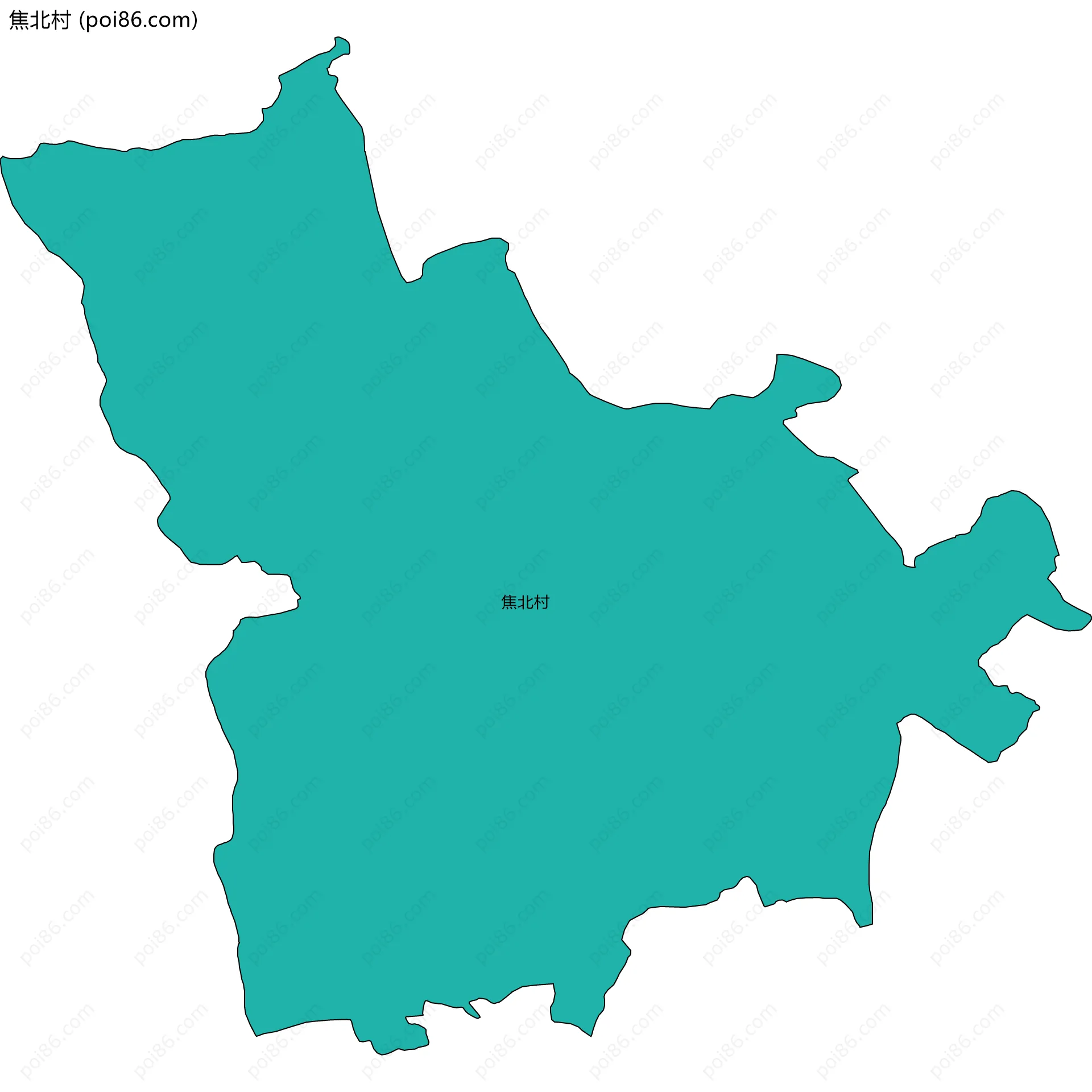 焦北村边界地图