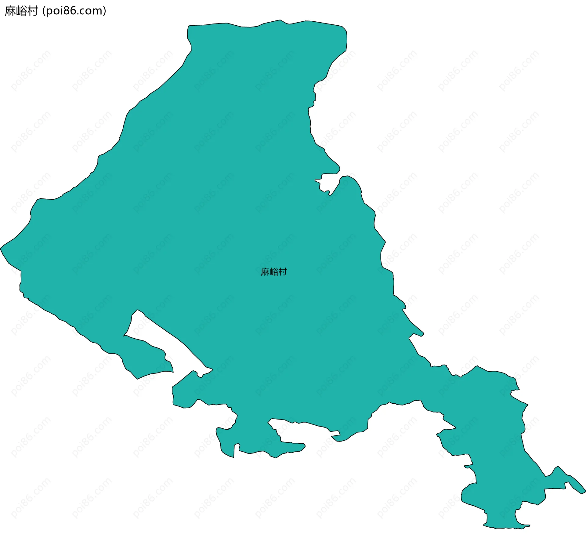 麻峪村边界地图