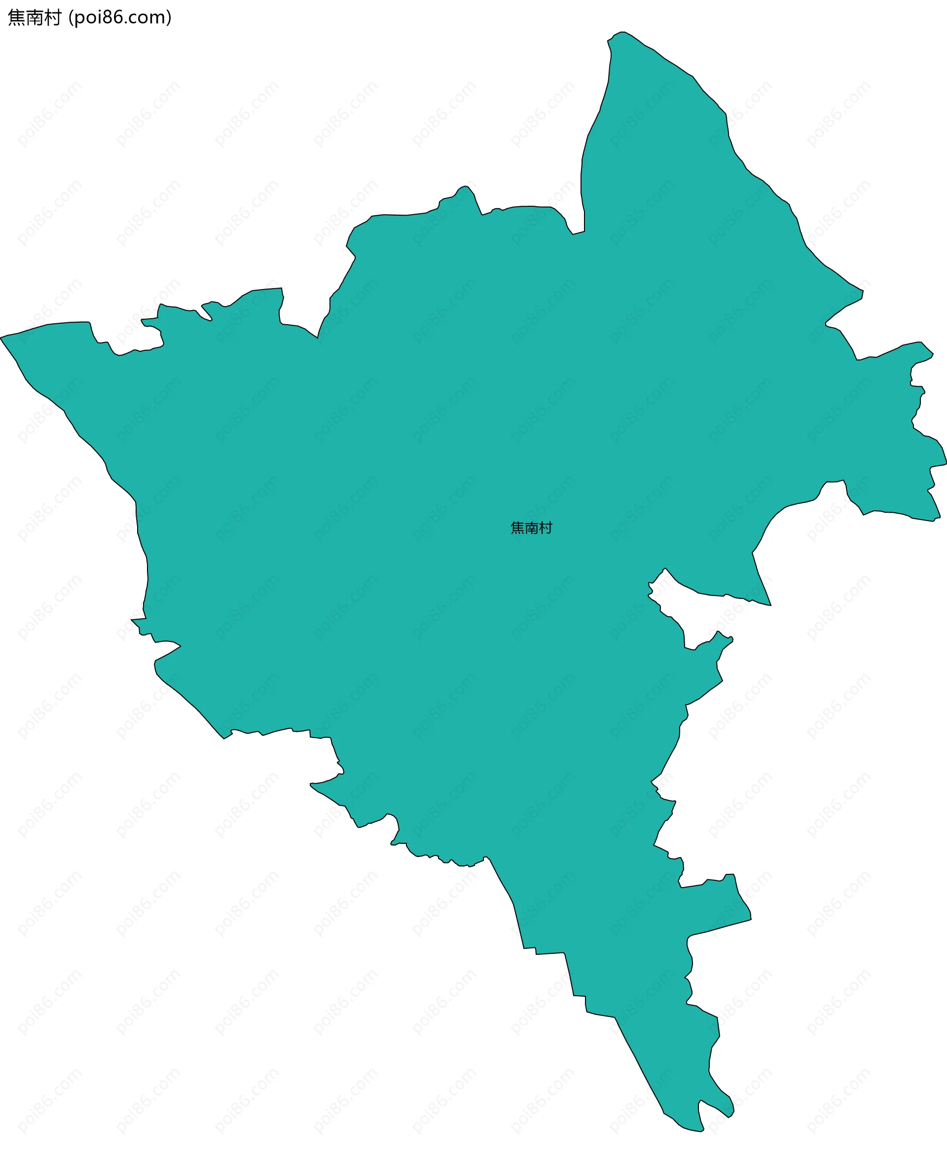 焦南村边界地图