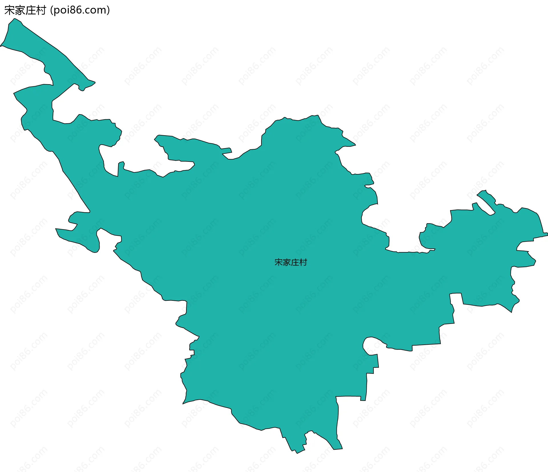 宋家庄村边界地图