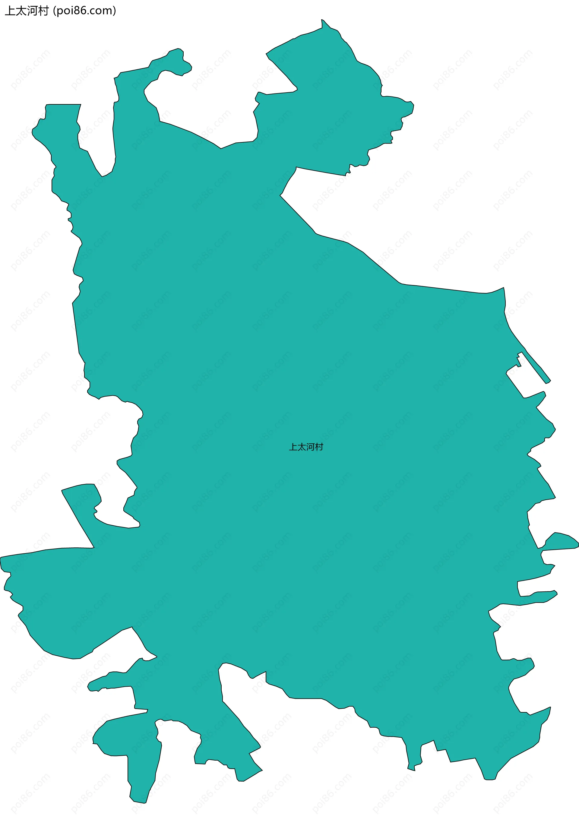 上太河村边界地图
