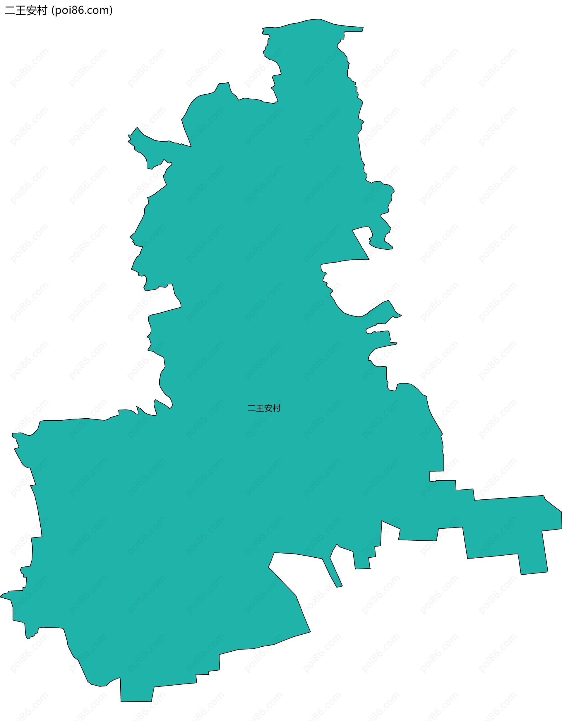 二王安村边界地图