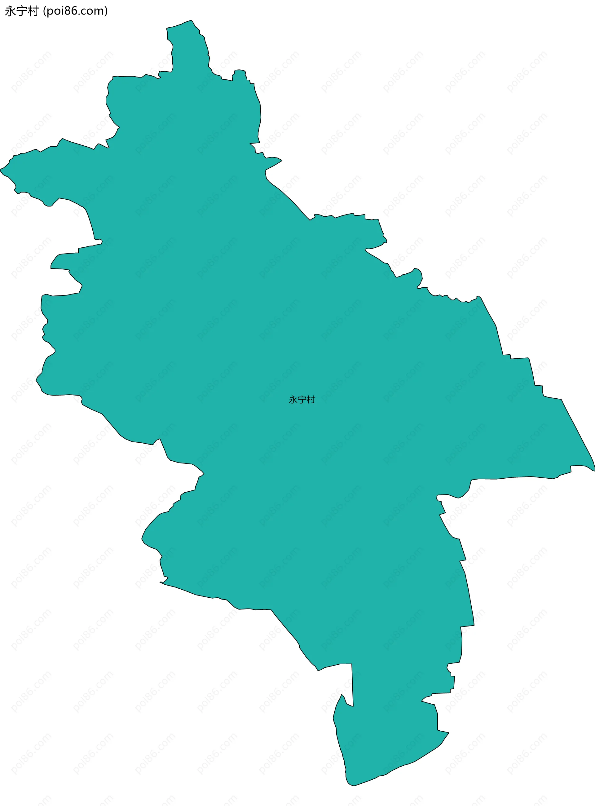 永宁村边界地图