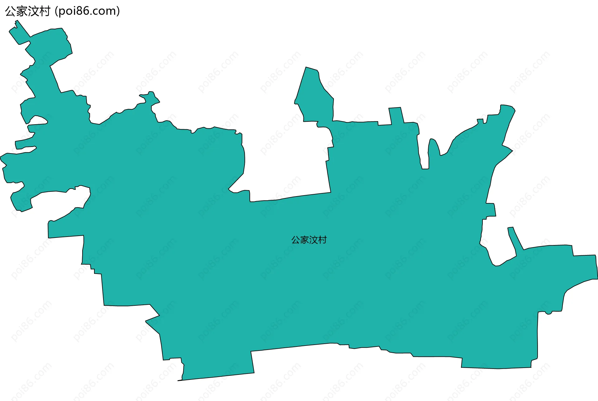 公家汶村边界地图