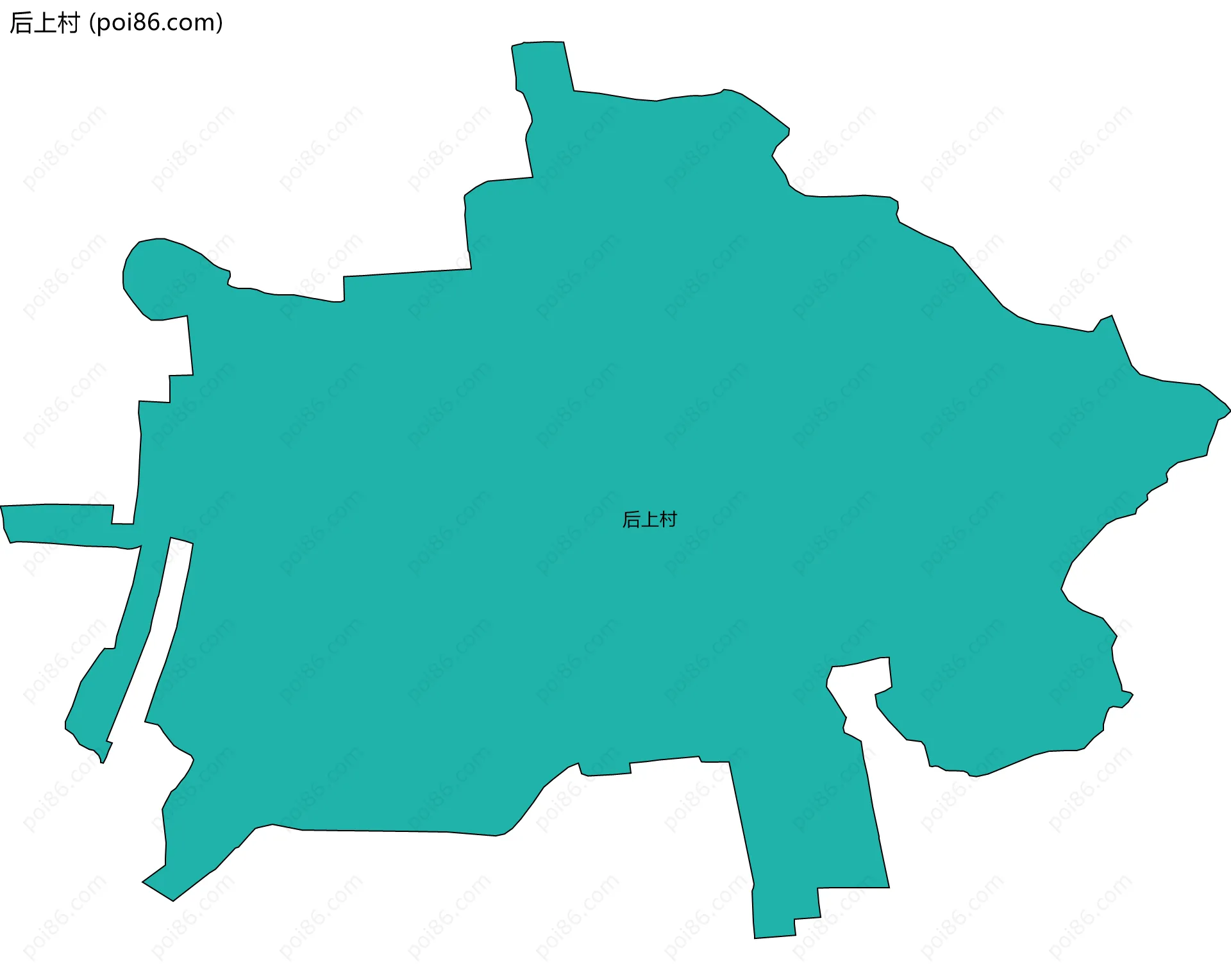 后上村边界地图