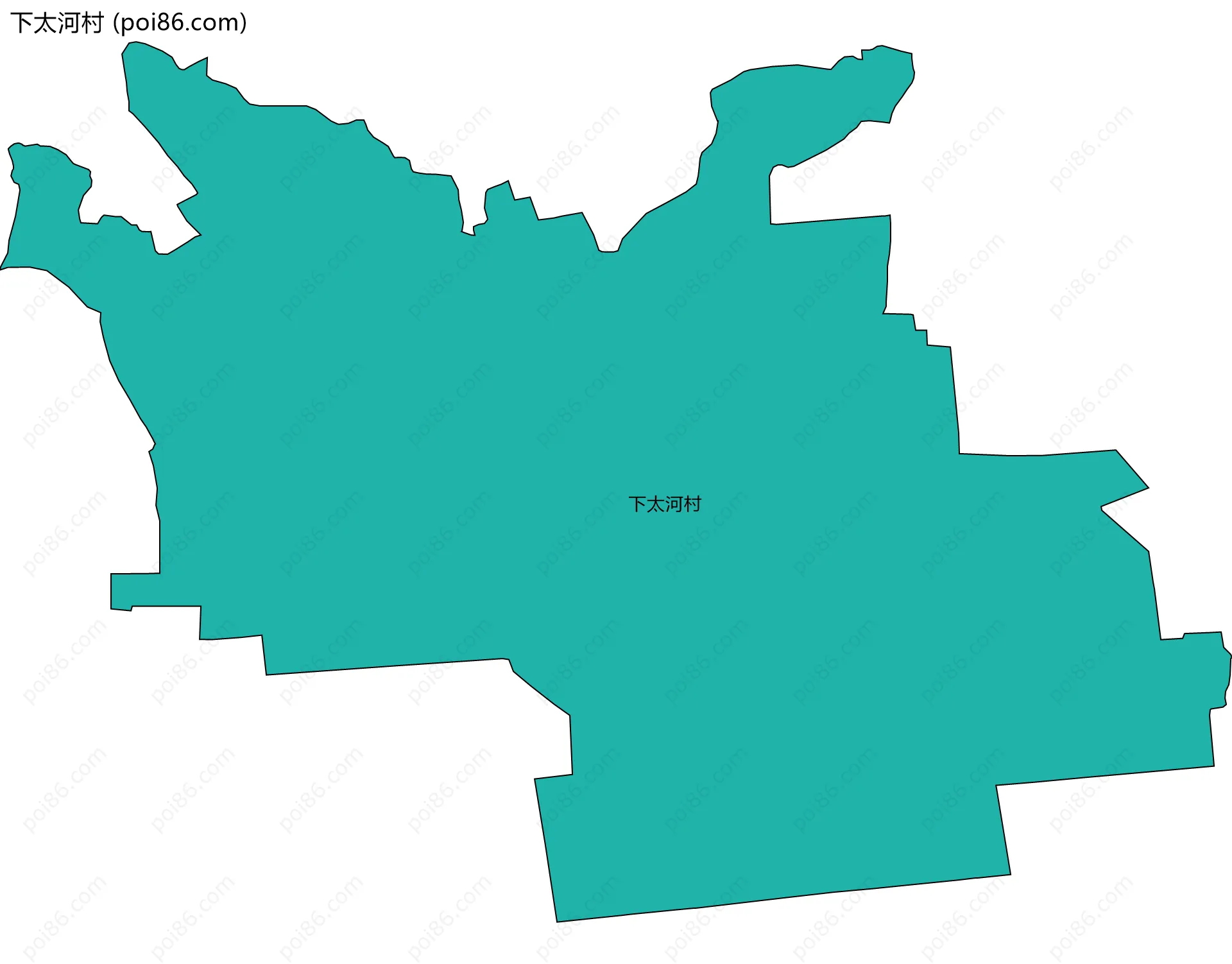 下太河村边界地图