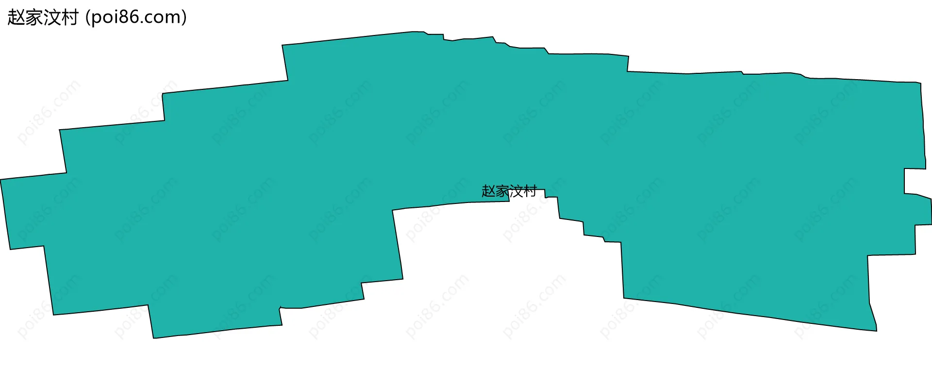 赵家汶村边界地图