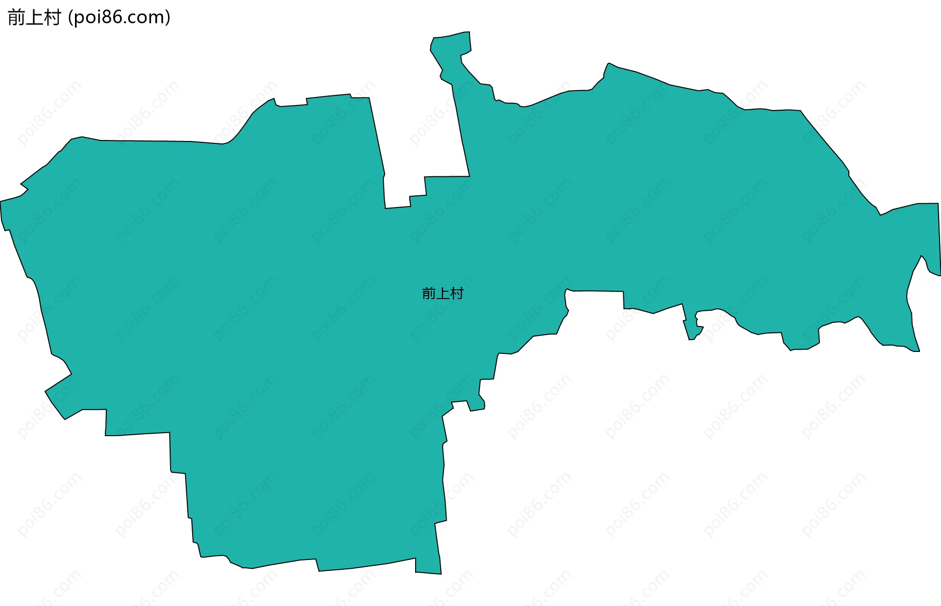 前上村边界地图
