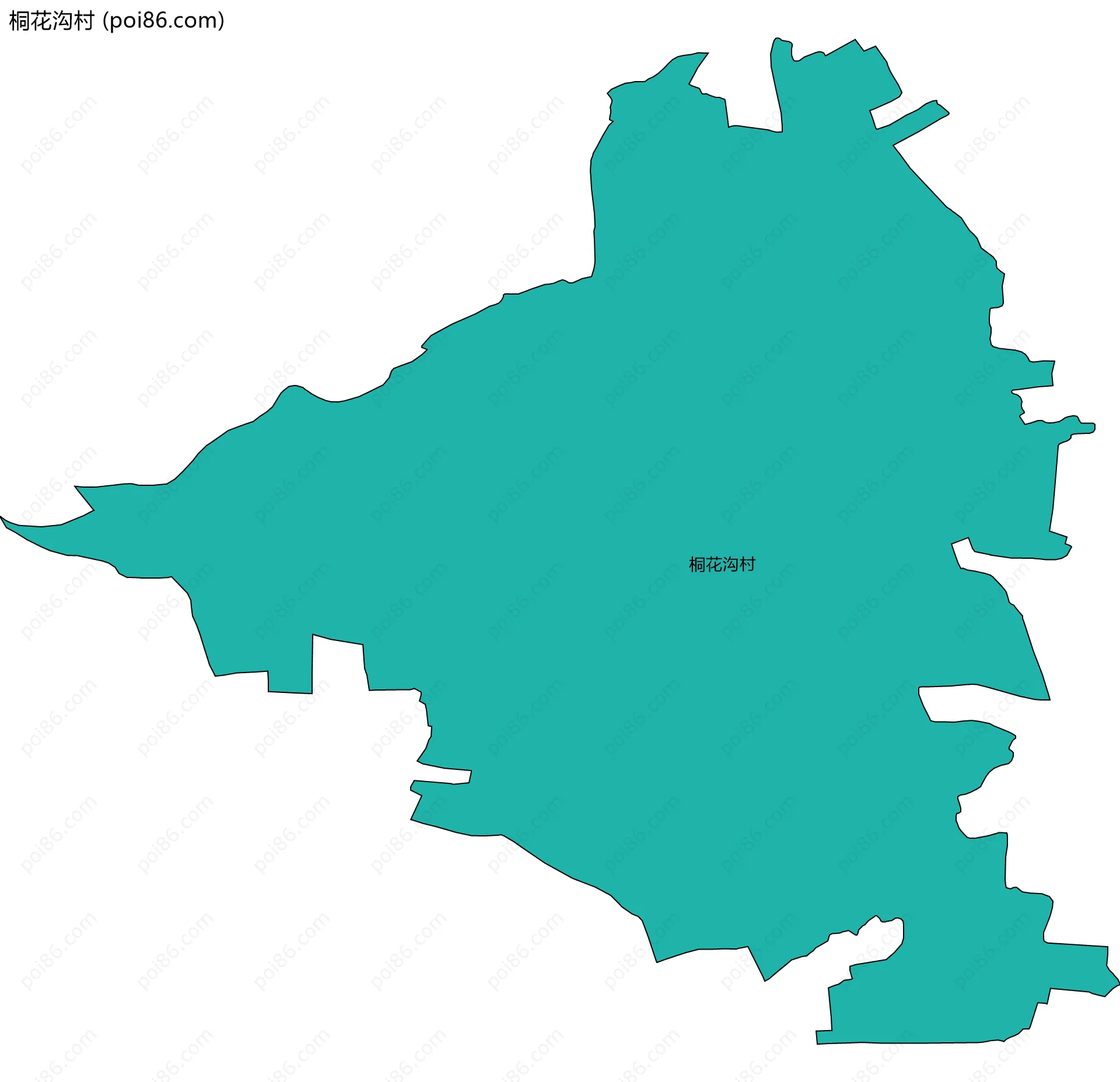 桐花沟村边界地图