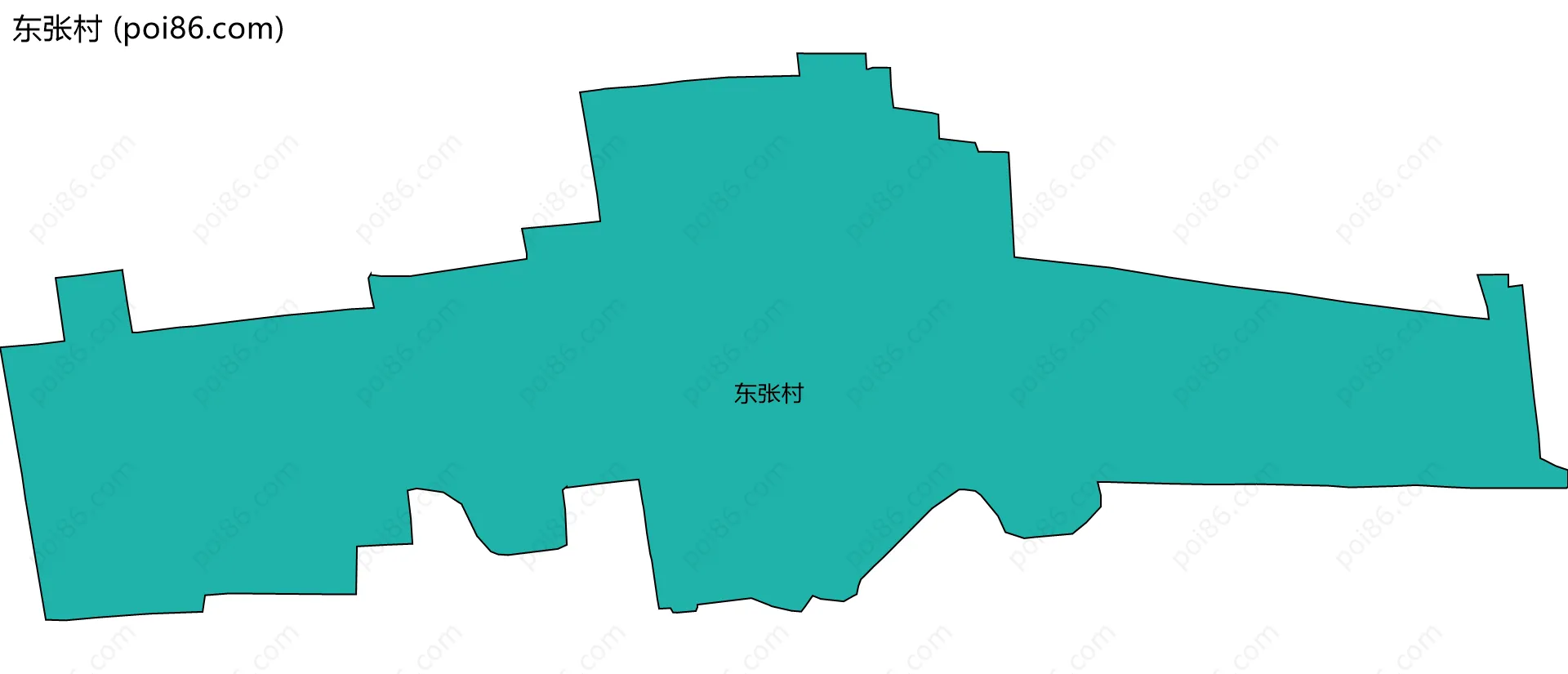 东张村边界地图