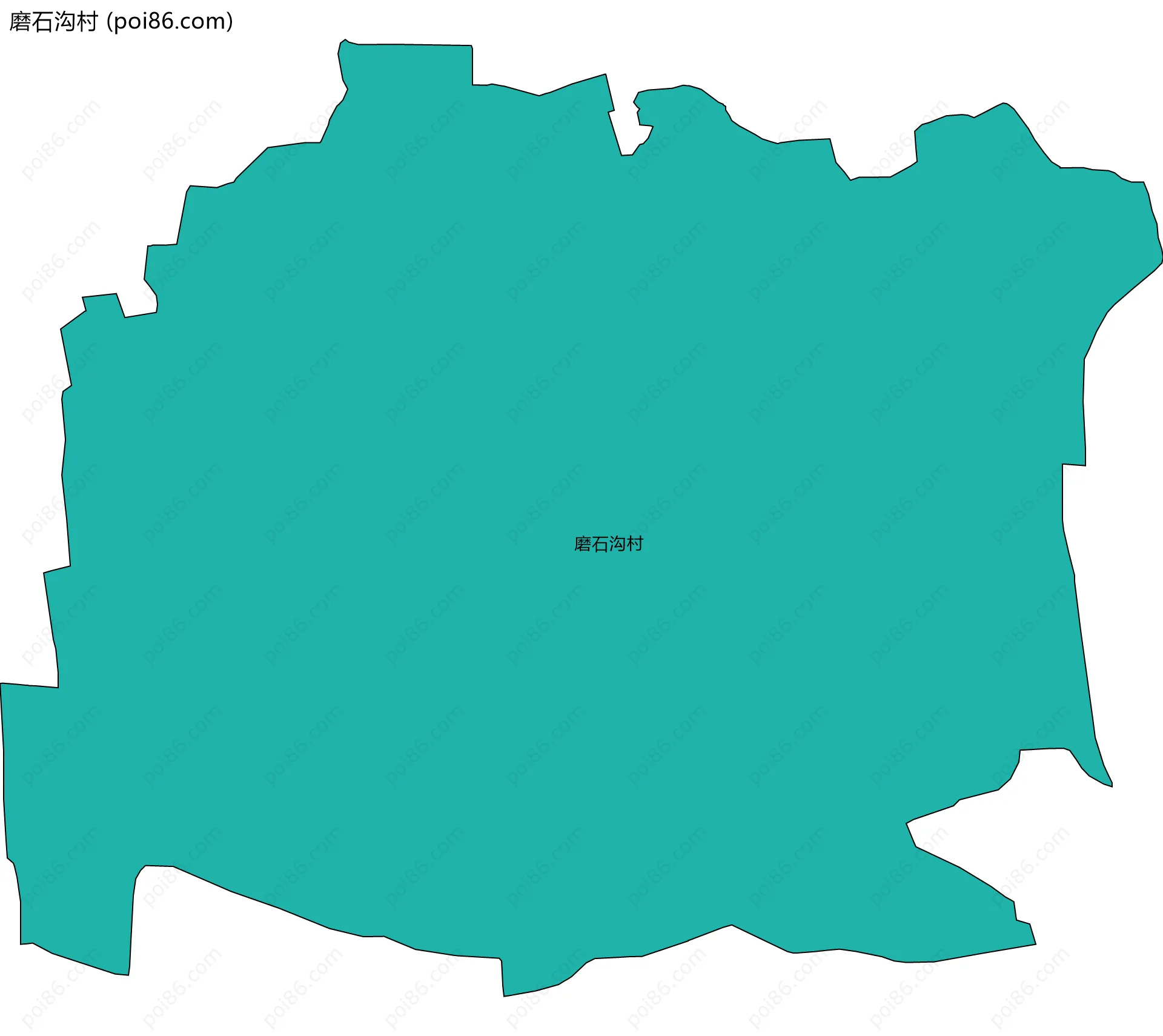 磨石沟村边界地图