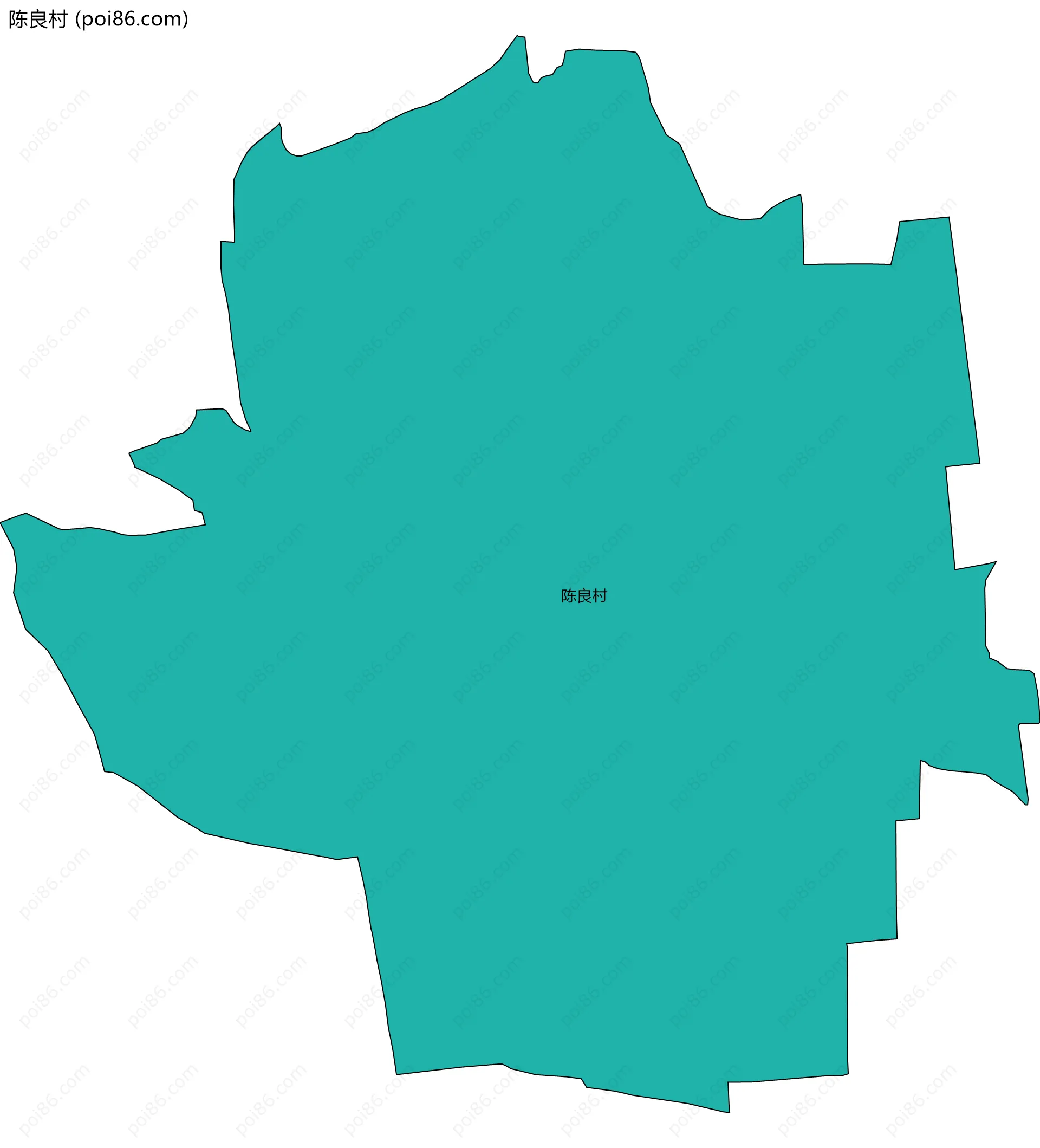 陈良村边界地图